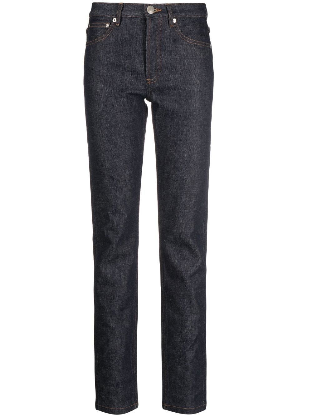 contrasting-stitch detail jeans - 1