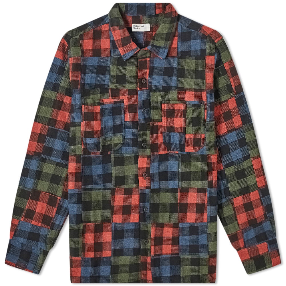 Universal Works Brushed Patchwork Garage Shirt - 1