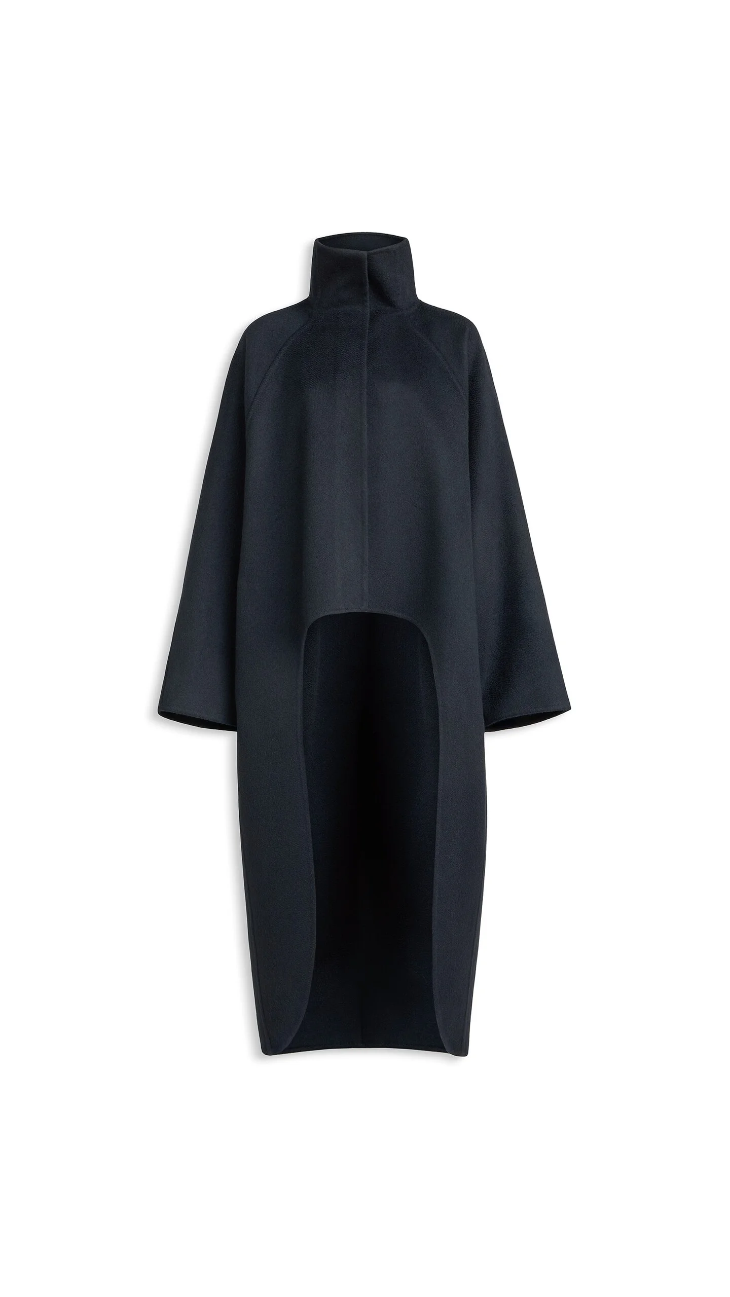 ASYMMETRIC DOUBLE FACE CACHMERE COAT - 1