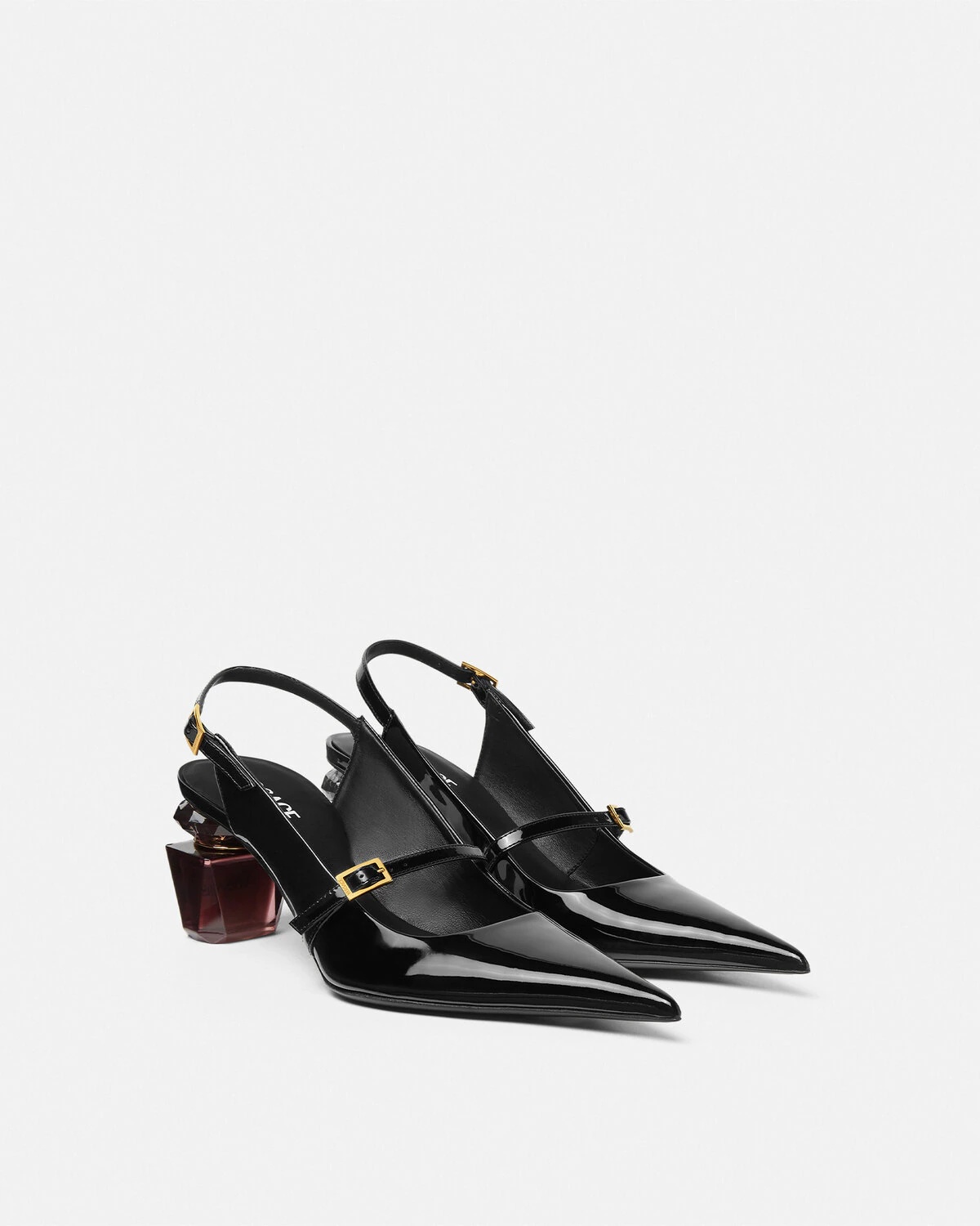 Bright Crystal Patent Slingback Pumps 70 mm - 2
