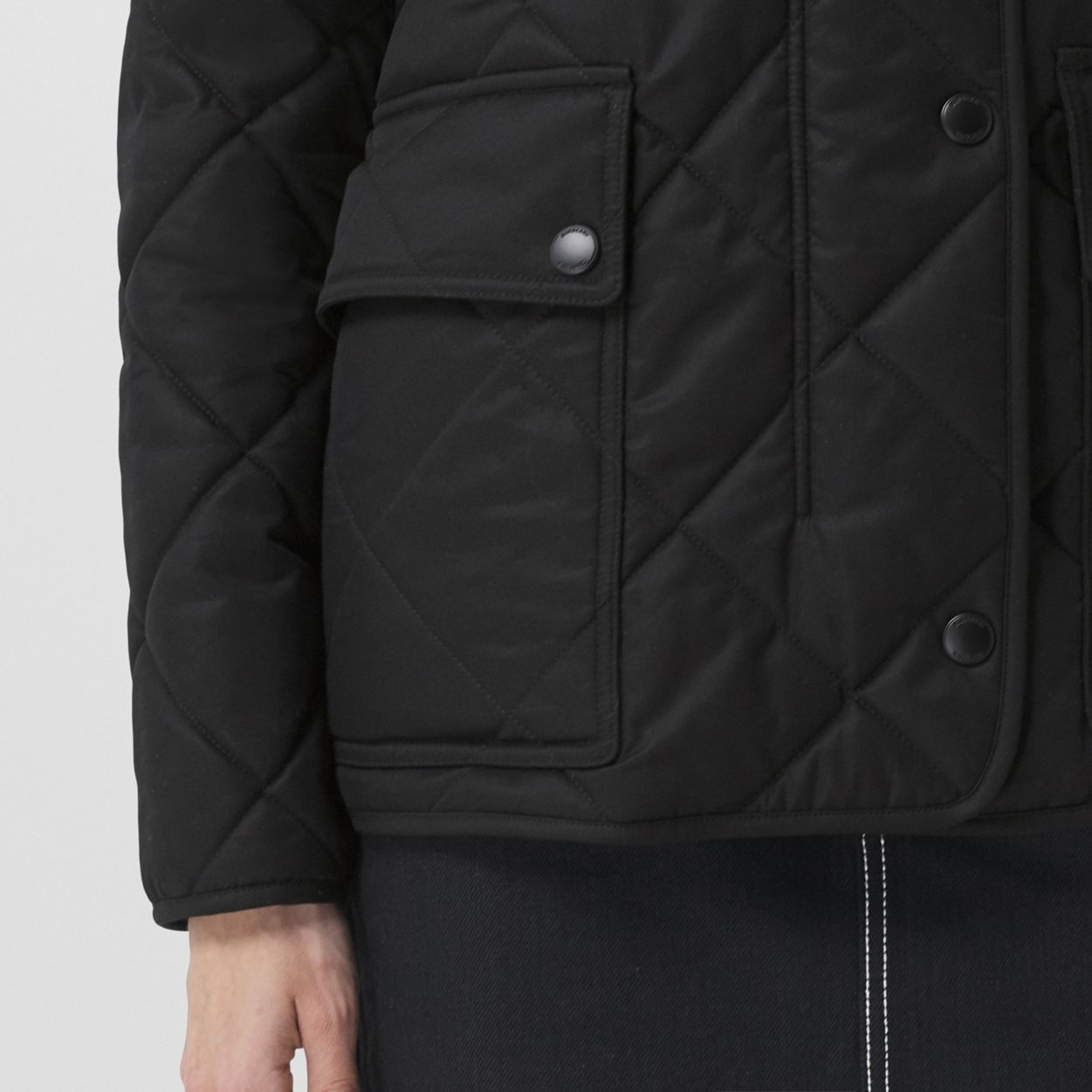 Diamond Quilted Cotton Gabardine Jacket - 8