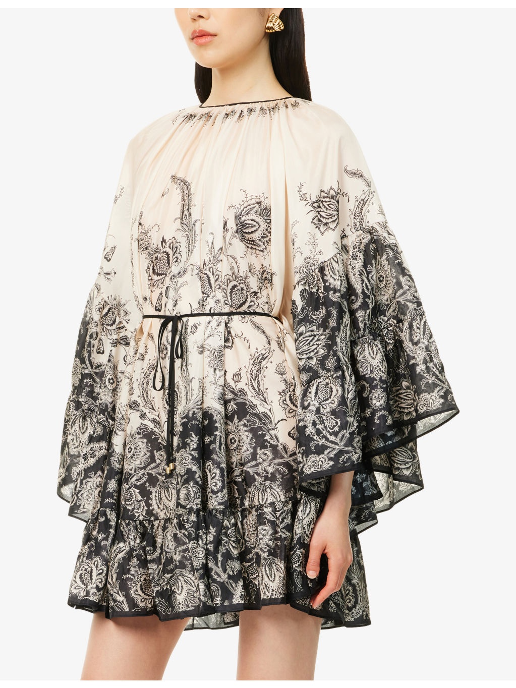 Rhiannon Lantern Silk Mini Dress - 3