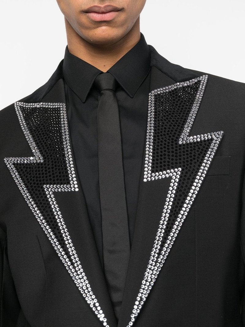 crystal-embellished single-breasted blazer 5