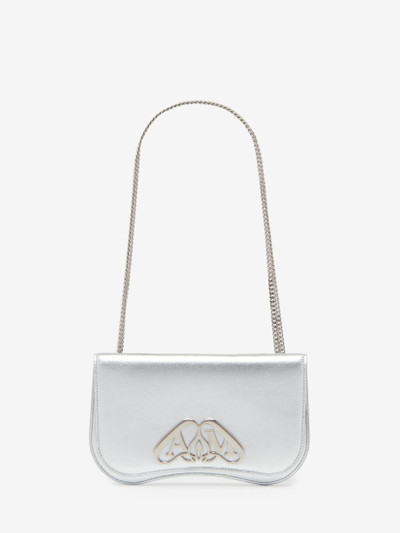 Alexander McQueen Women's The Seal Phone Mini Bag With Chain in Silver outlook