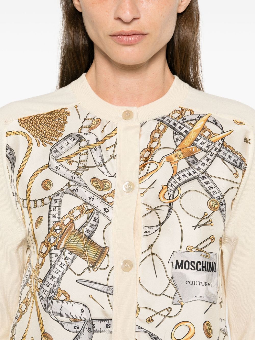 logo-print cardigan - 5