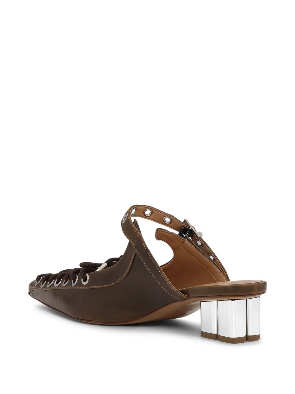 35mm eyelet-embellished mules - 3