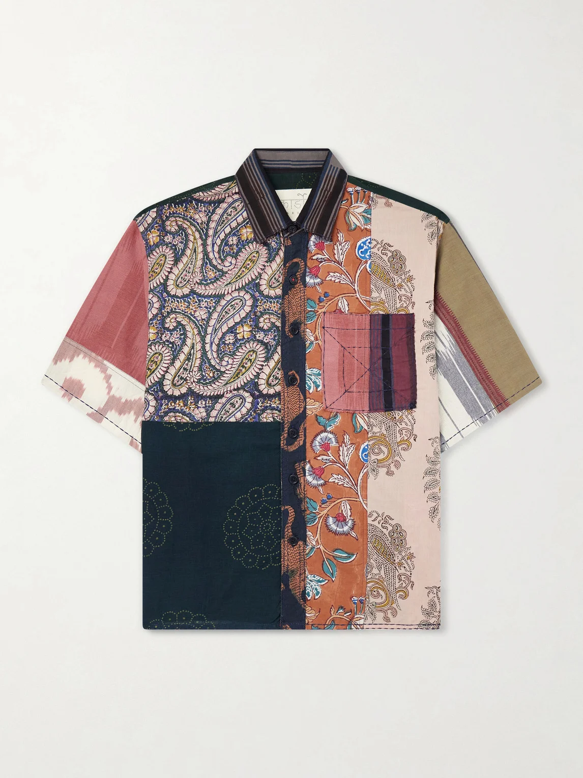 Yuto Patchwork Cotton Shirt - 1