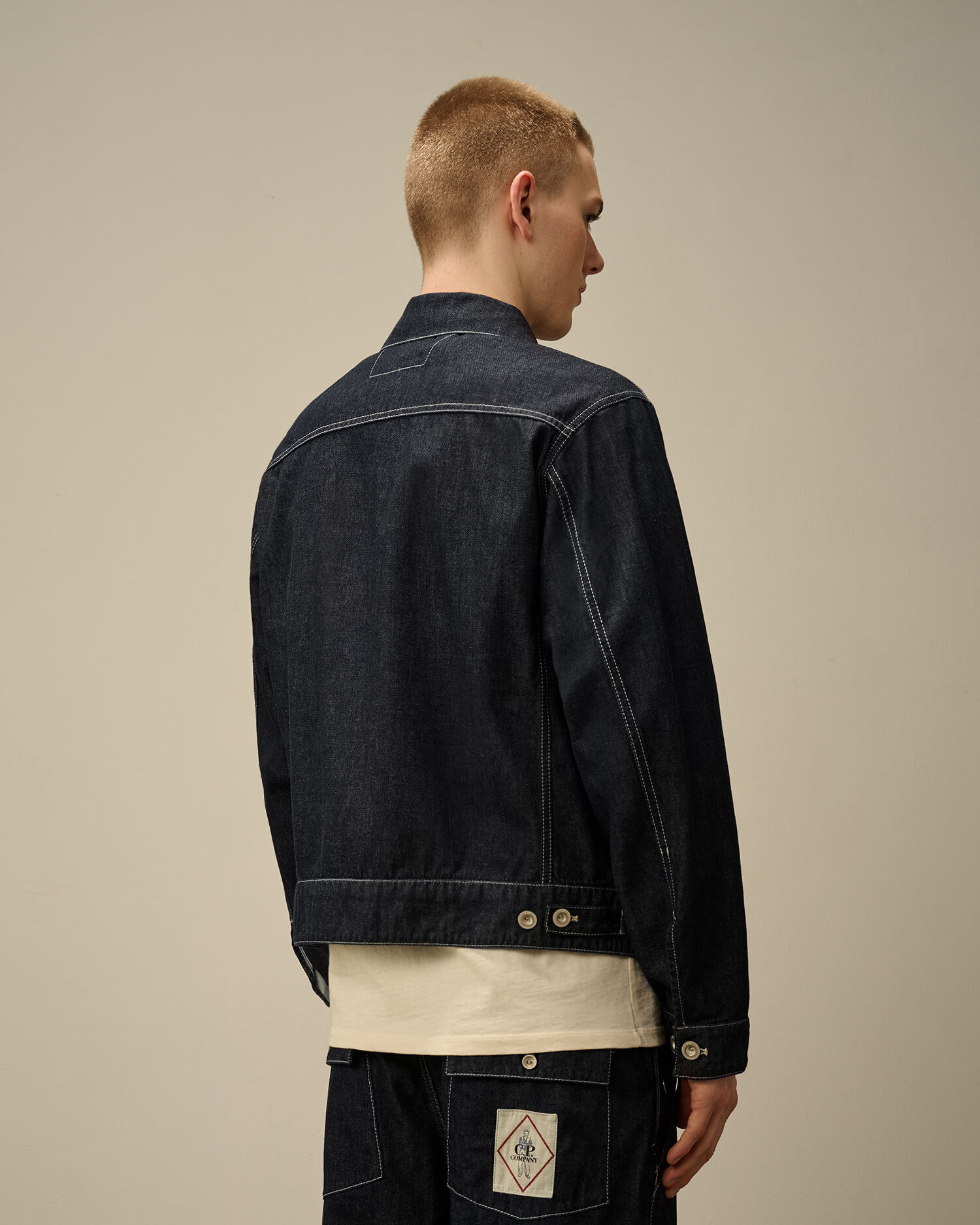3/1 Hand Plated Denim Short Jacket - 8