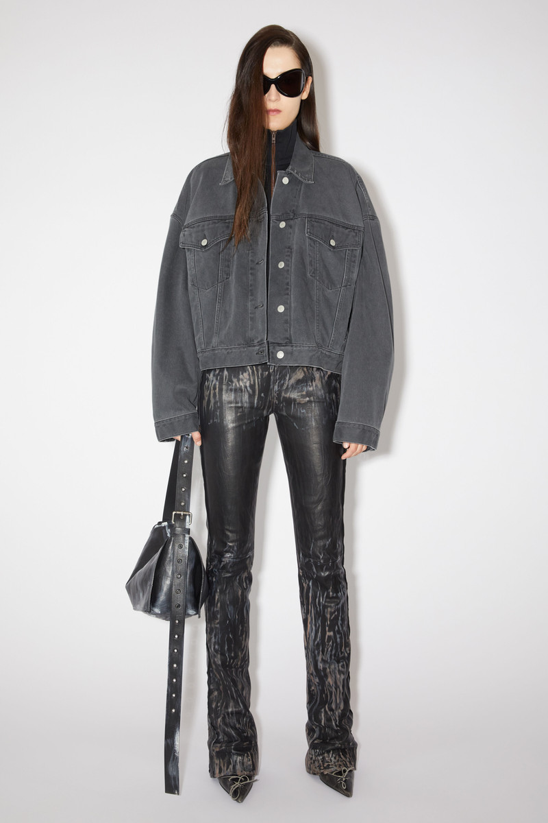 Acne Studios Denim jacket - Relaxed cropped fit - Dark grey outlook