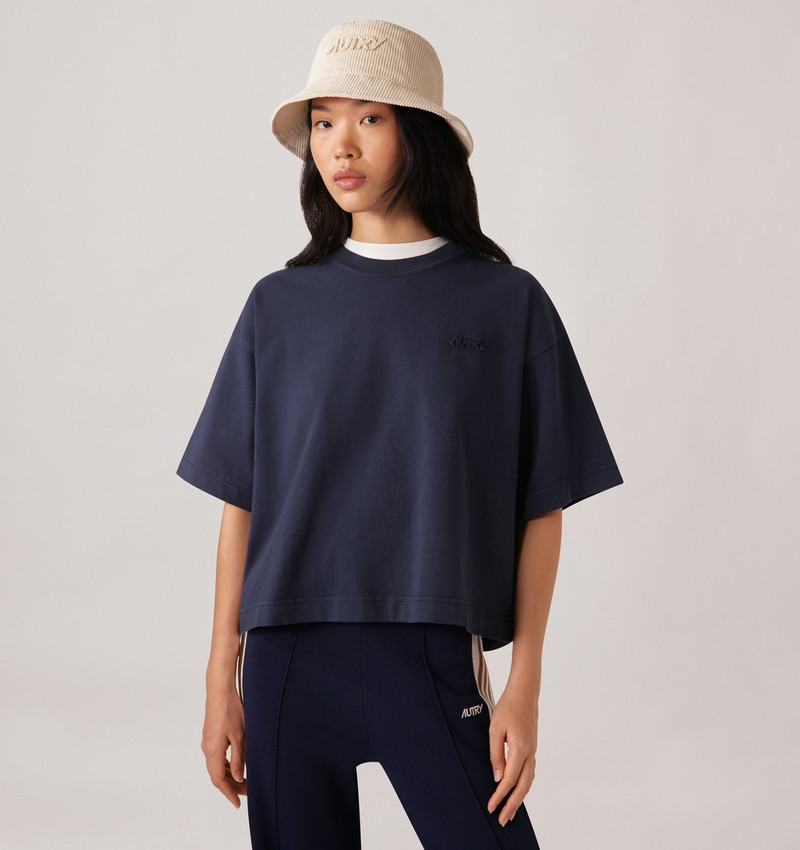 AUTRY TONAL LOGO BOXY TEE WOMAN outlook