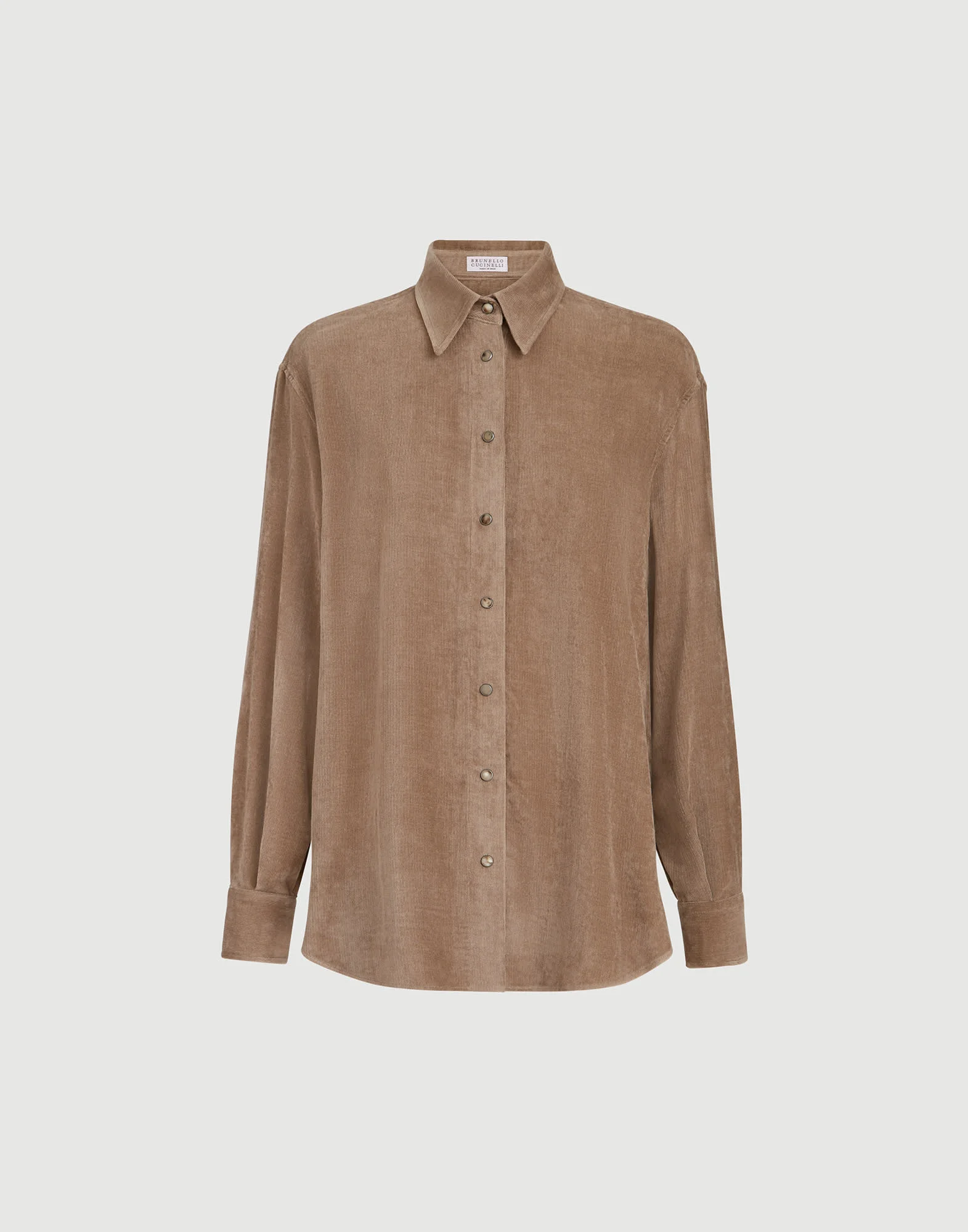 Fluid corduroy shirt with monili - 1