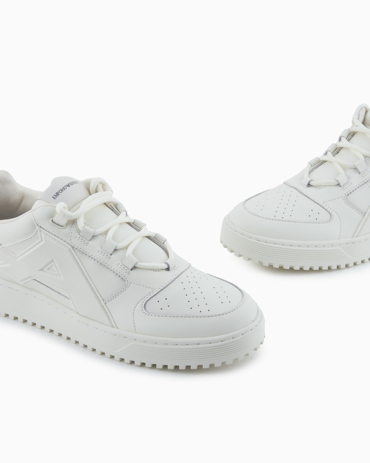 LEATHER SNEAKERS WITH OVERSIZED EA PATCH - 5