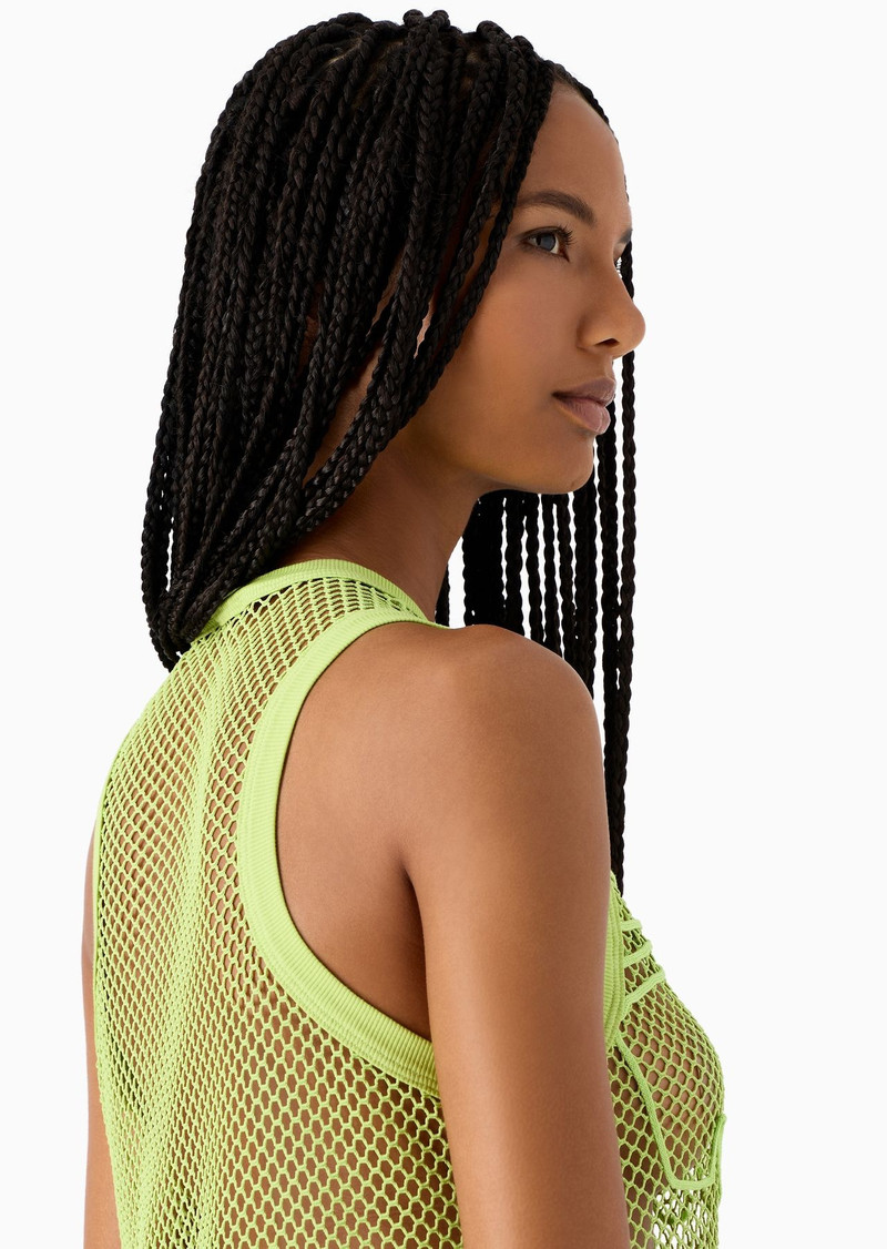 Emporio Armani Sustainability Values Capsule Collection recycled fabric mesh tank top 6