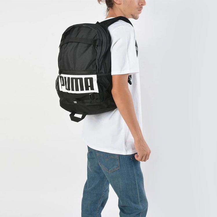 PUMA Deck Backpack 'Black White' 074706-01 - 4