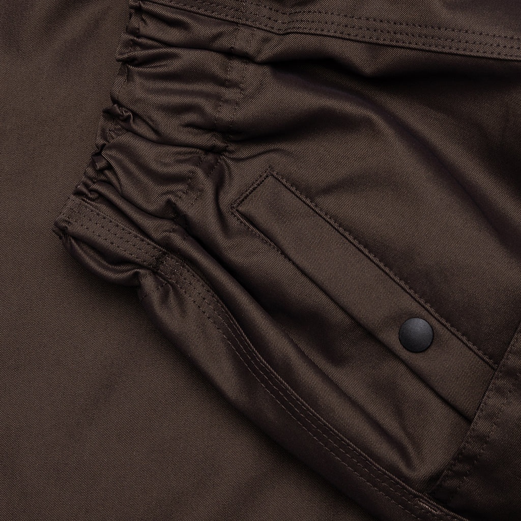 C/PE TWILL BELTED C.S.SHORT - BROWN - 4