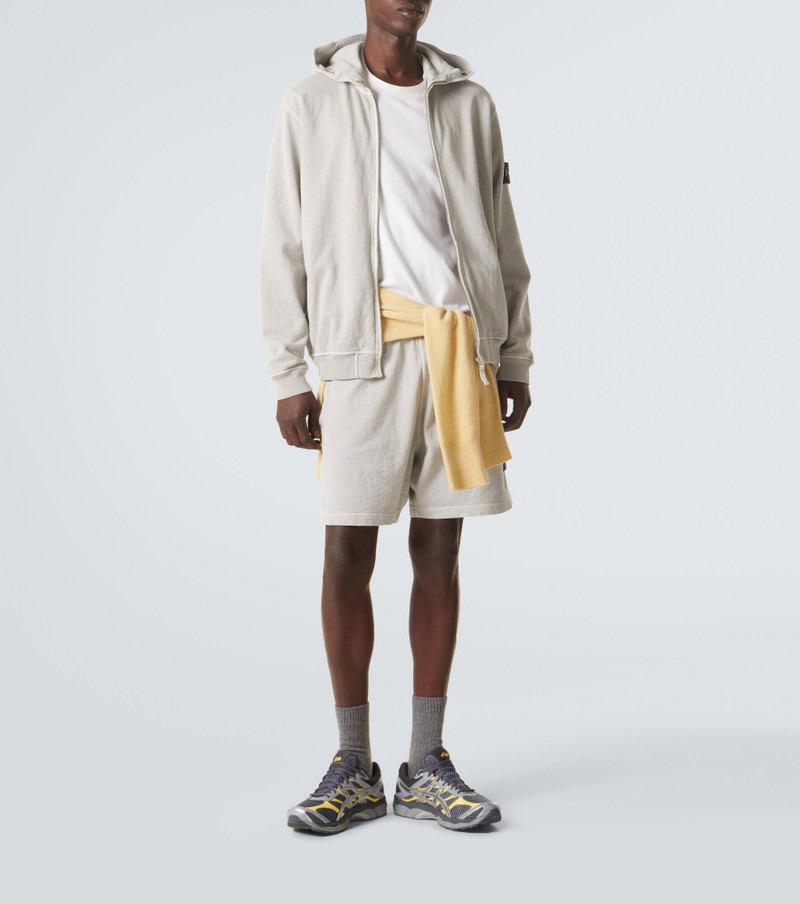Stone Island Compass cotton fleece shorts outlook