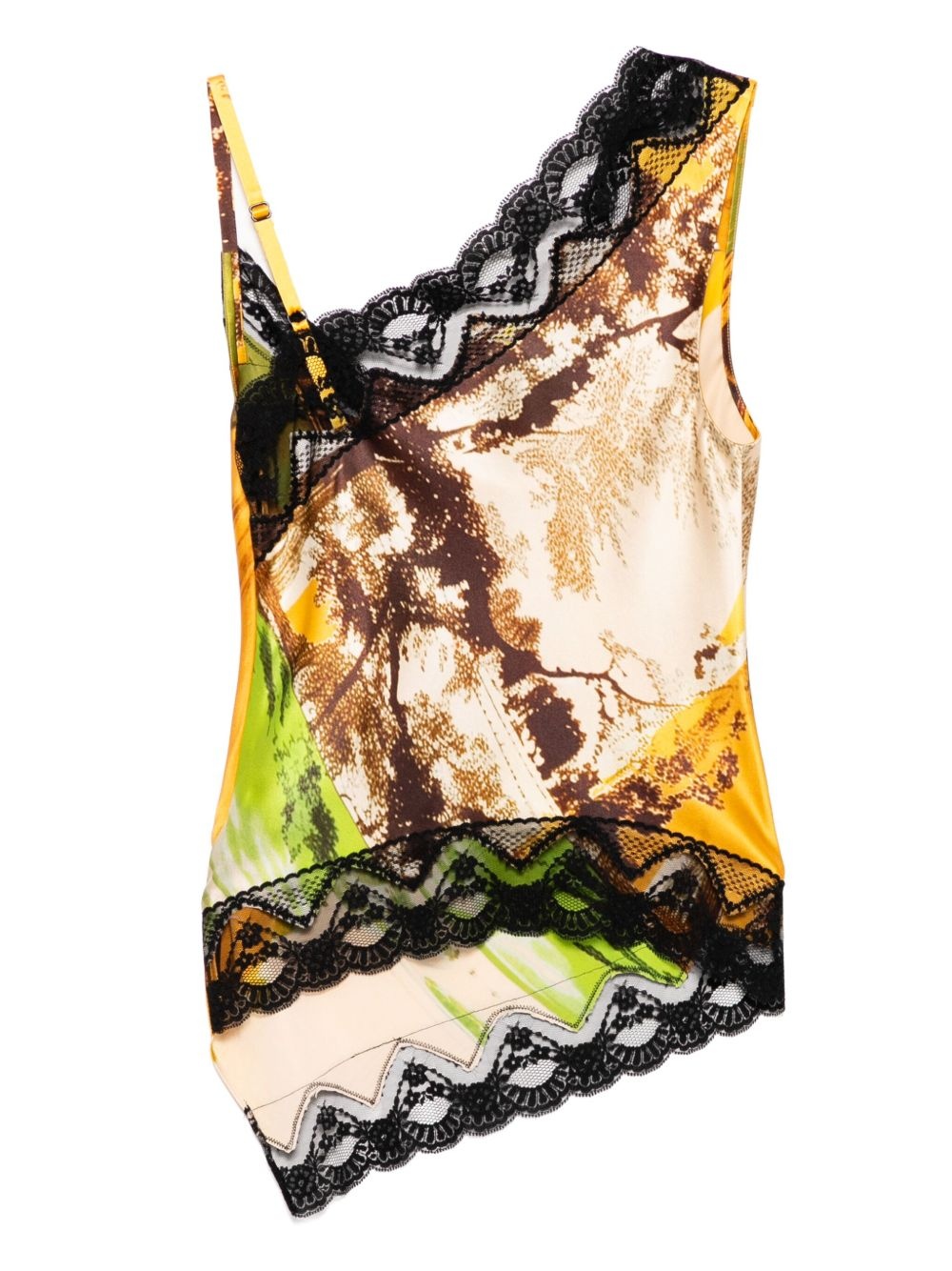 lace-trim top - 2