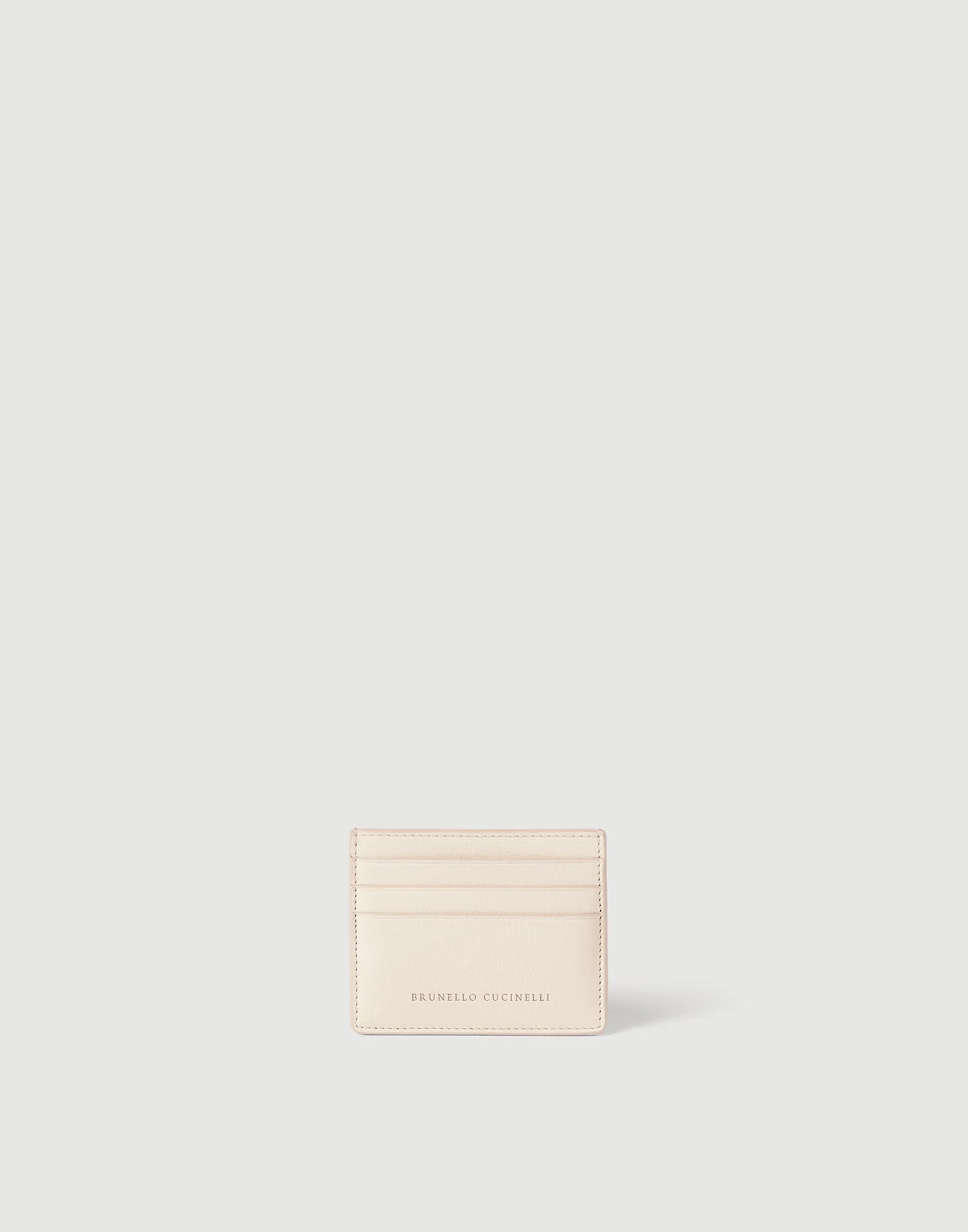 Grained leather card case - 1