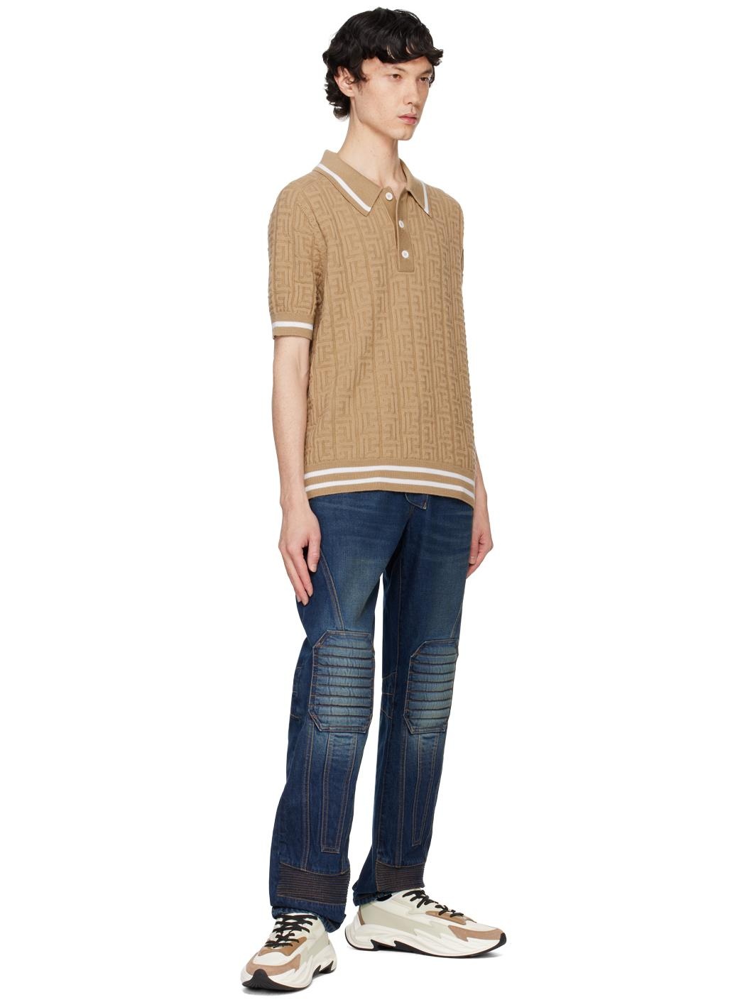 Navy Straight-Leg Biker Jeans - 4