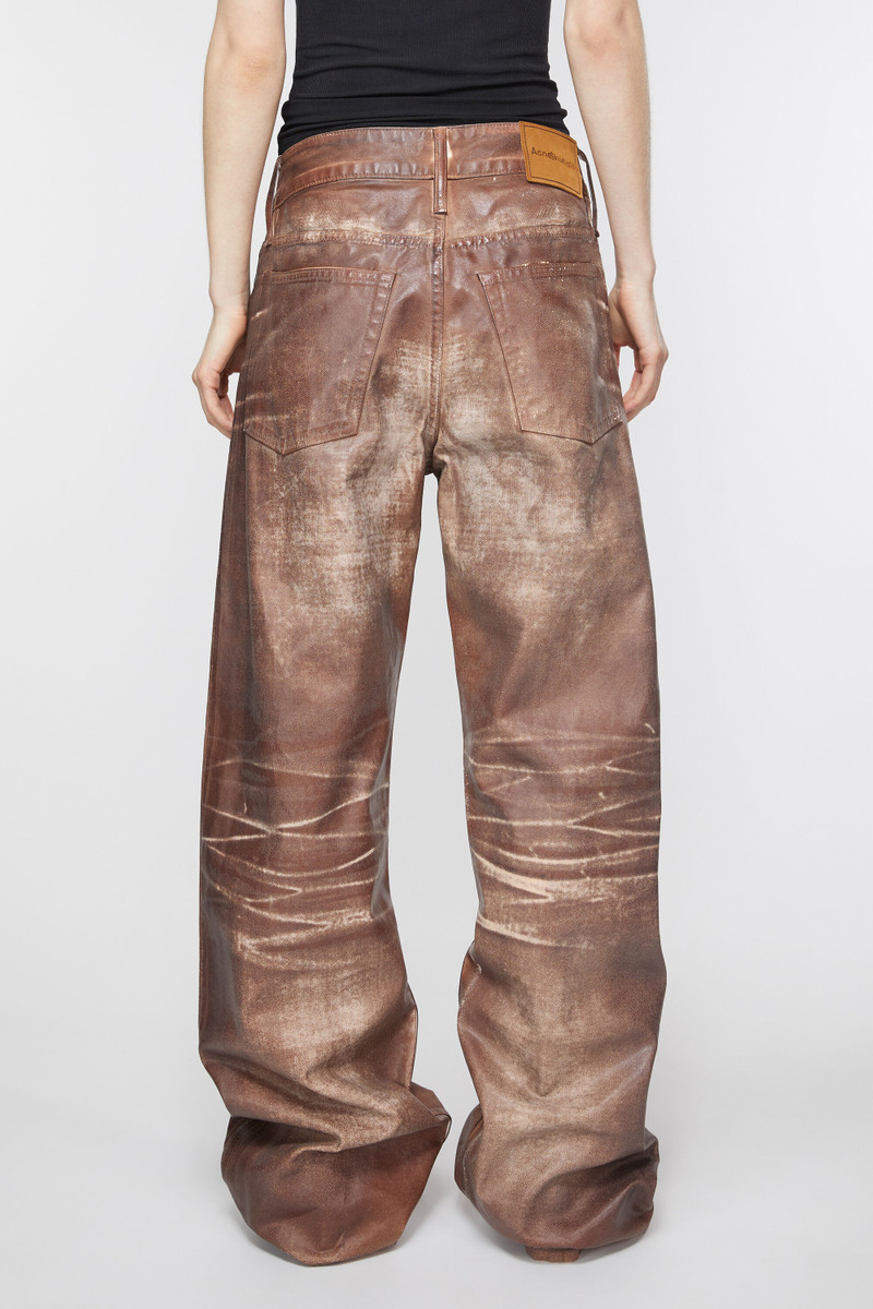 Acne Studios Relaxed fit waxed jeans - Caramel/white - AK0762-AII