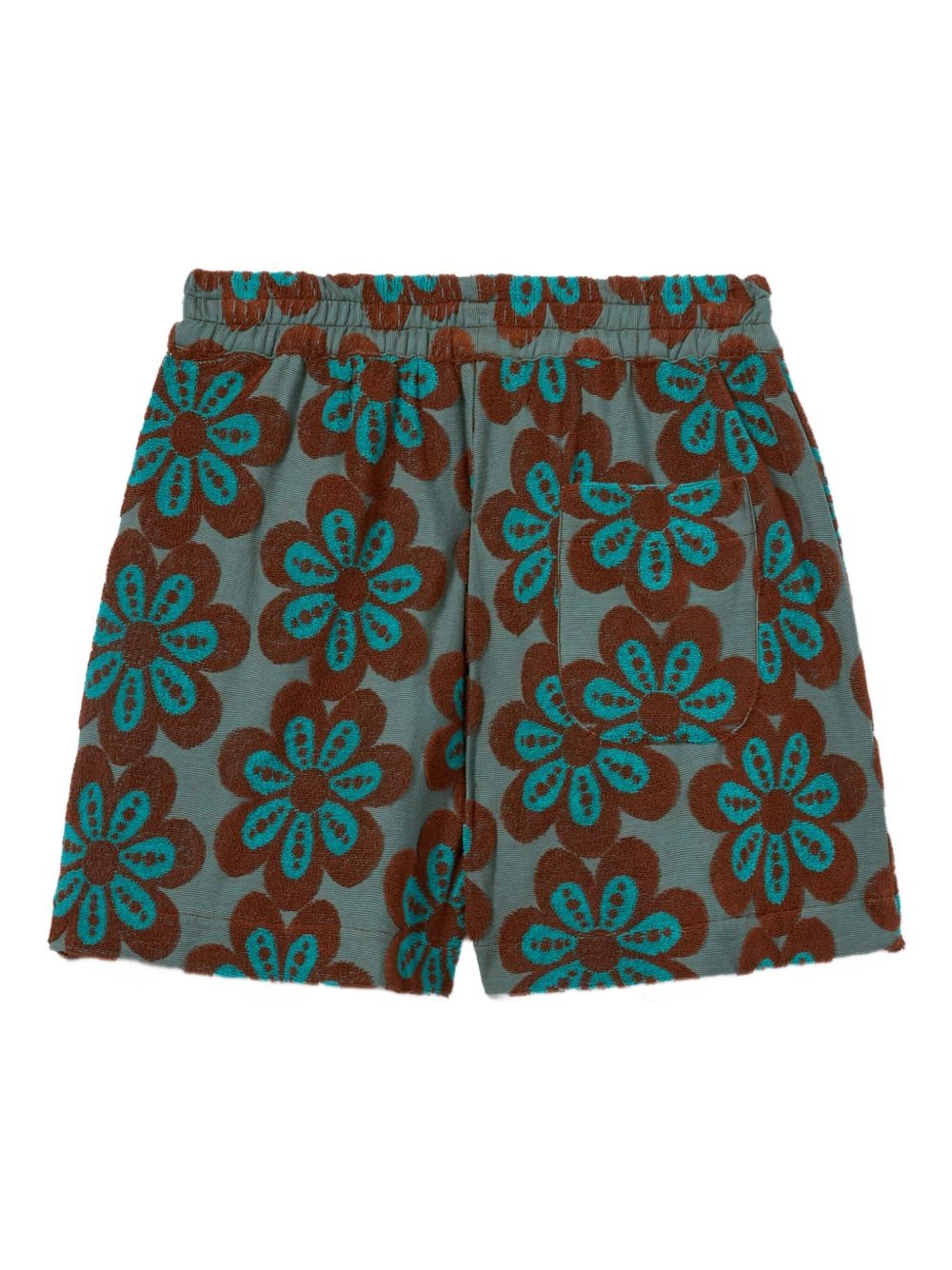 flower-print pull-up shorts - 5