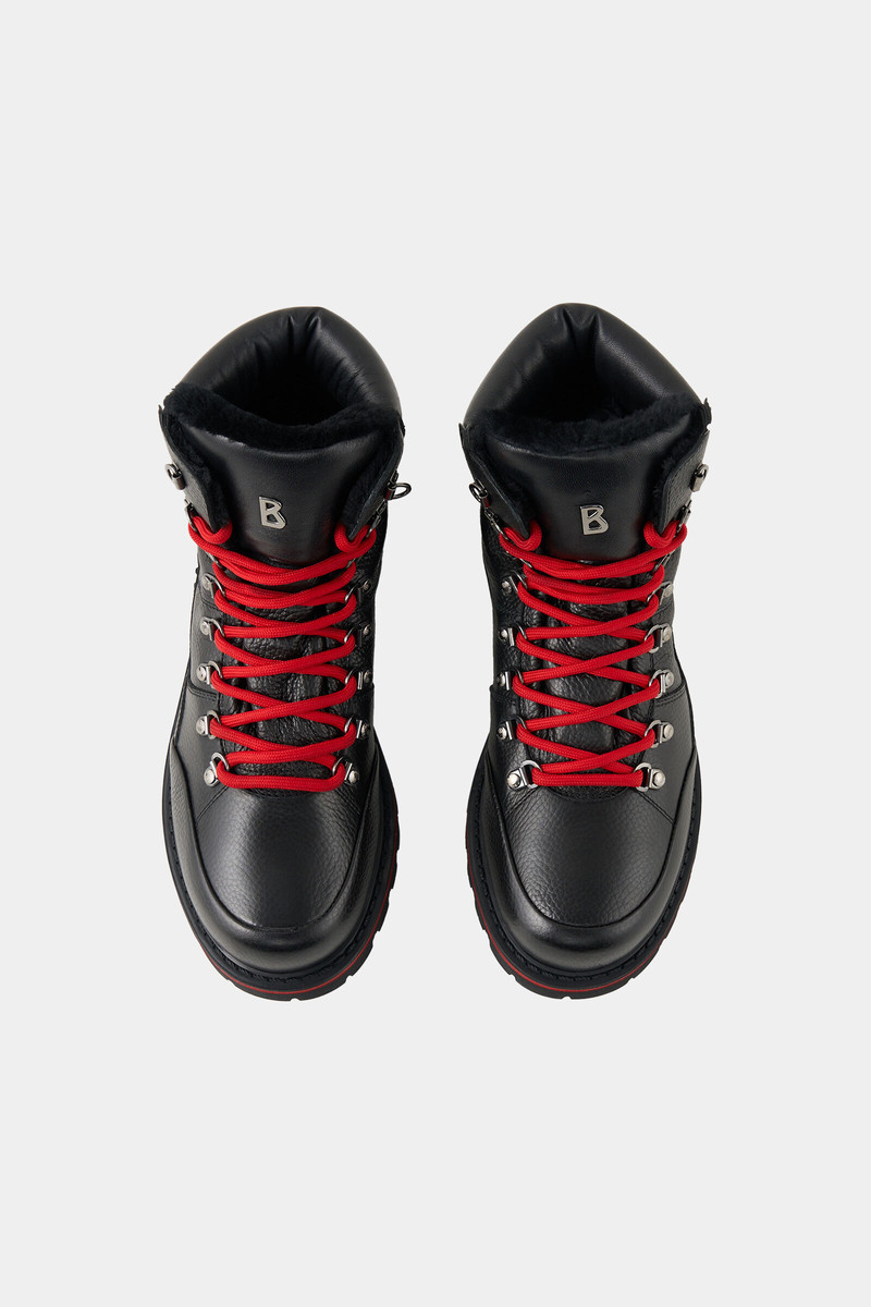 Mid Boots Helsinki with spikes in Black/Red 6