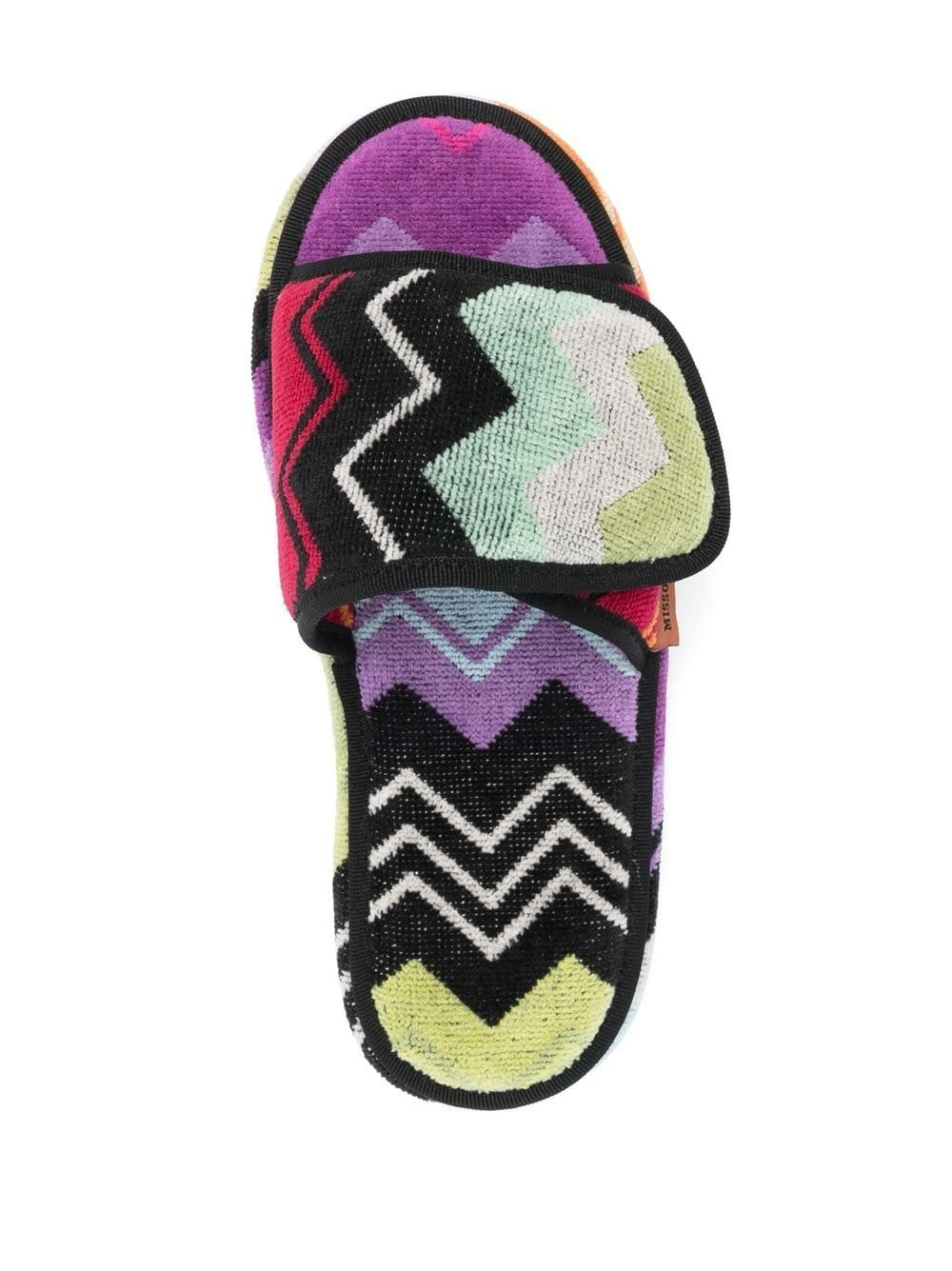 zig-zag-print textured slippers - 8