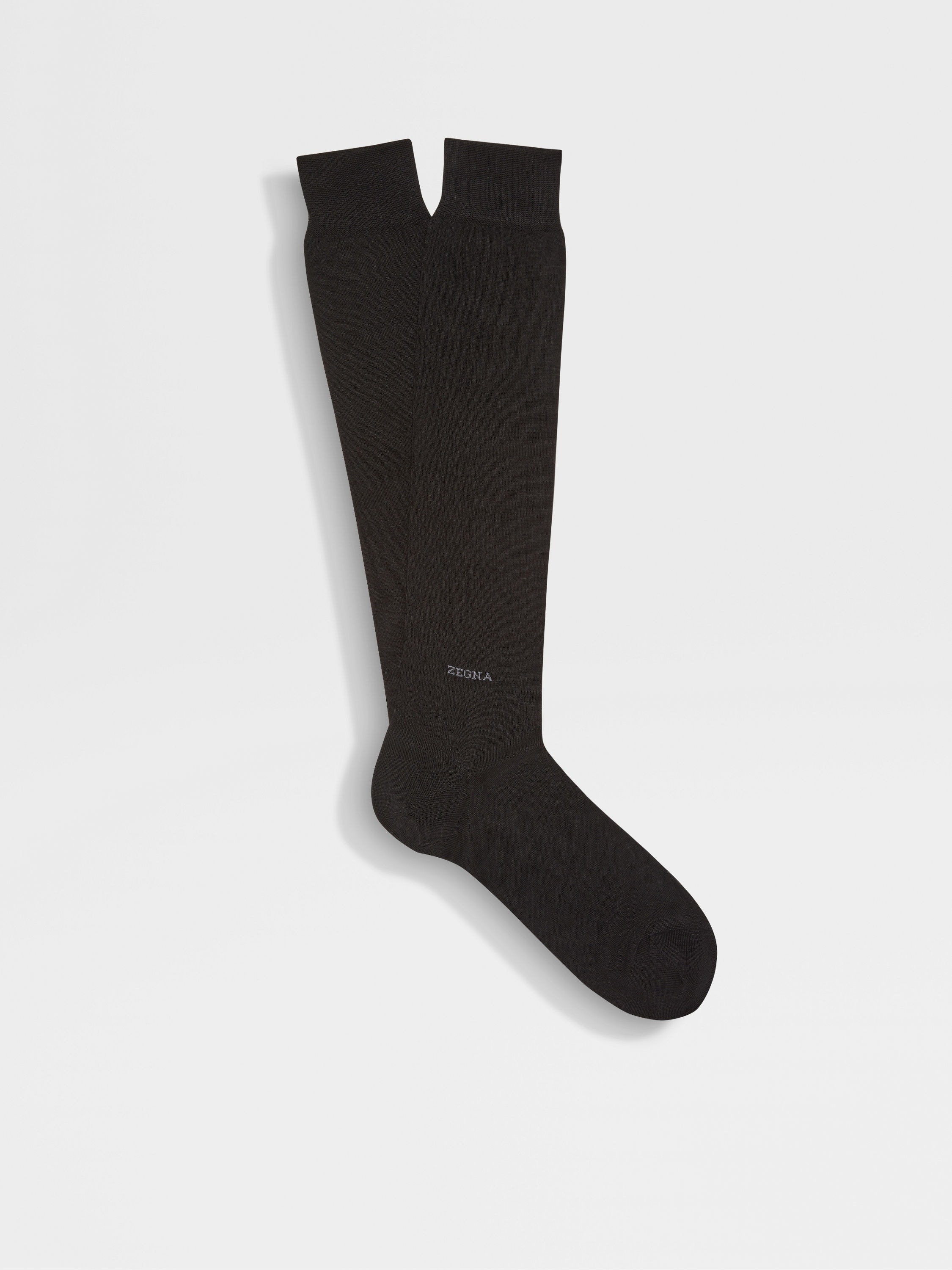 BLACK COTTON BLEND SOCKS - 1