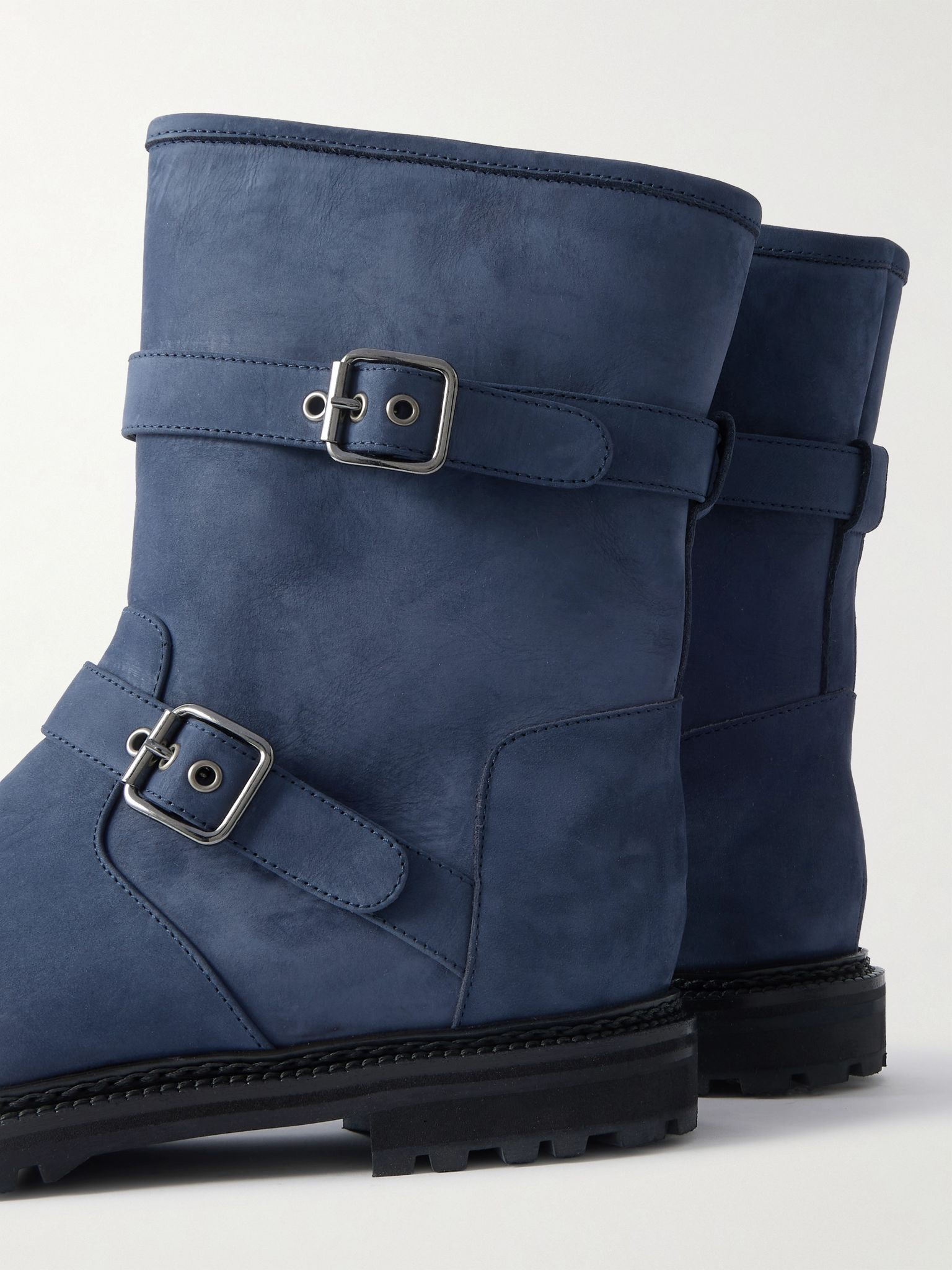 Sulaltrosa 30 buckled nubuck ankle boots Navy - 4