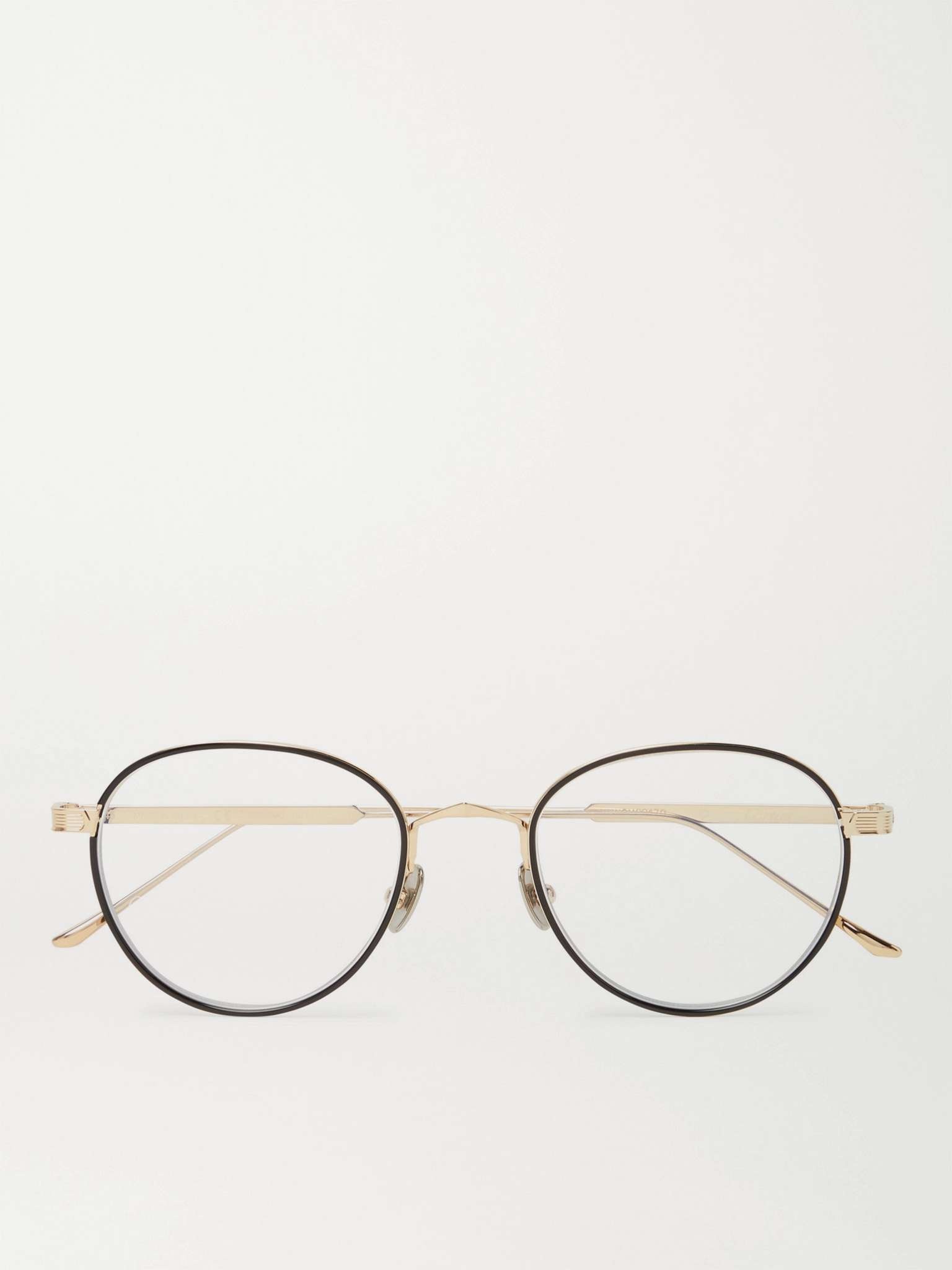 Round-Frame Gold-Tone and Acetate Optical Glasses - 1