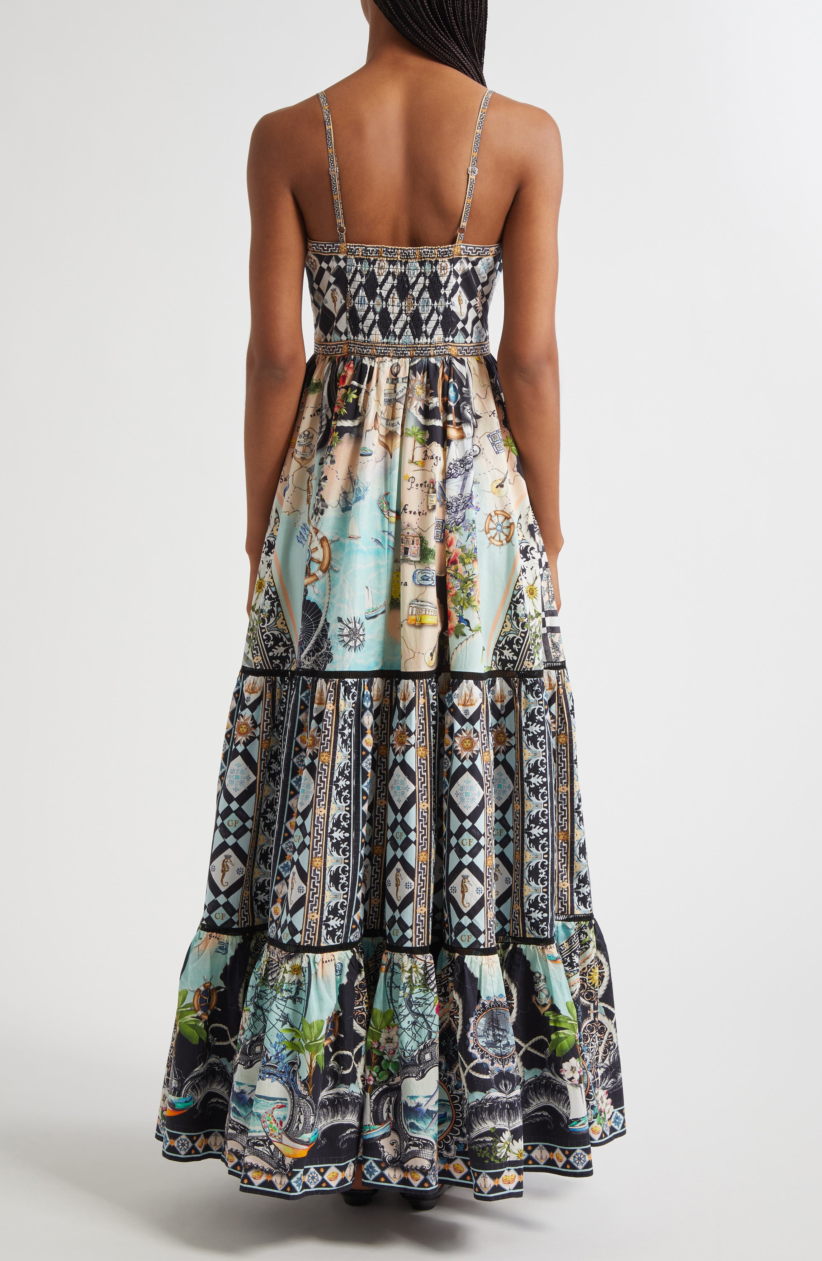 Camilla Folk Afloat Tiered Organic Cotton Maxi Sundress at Nordstrom - 2