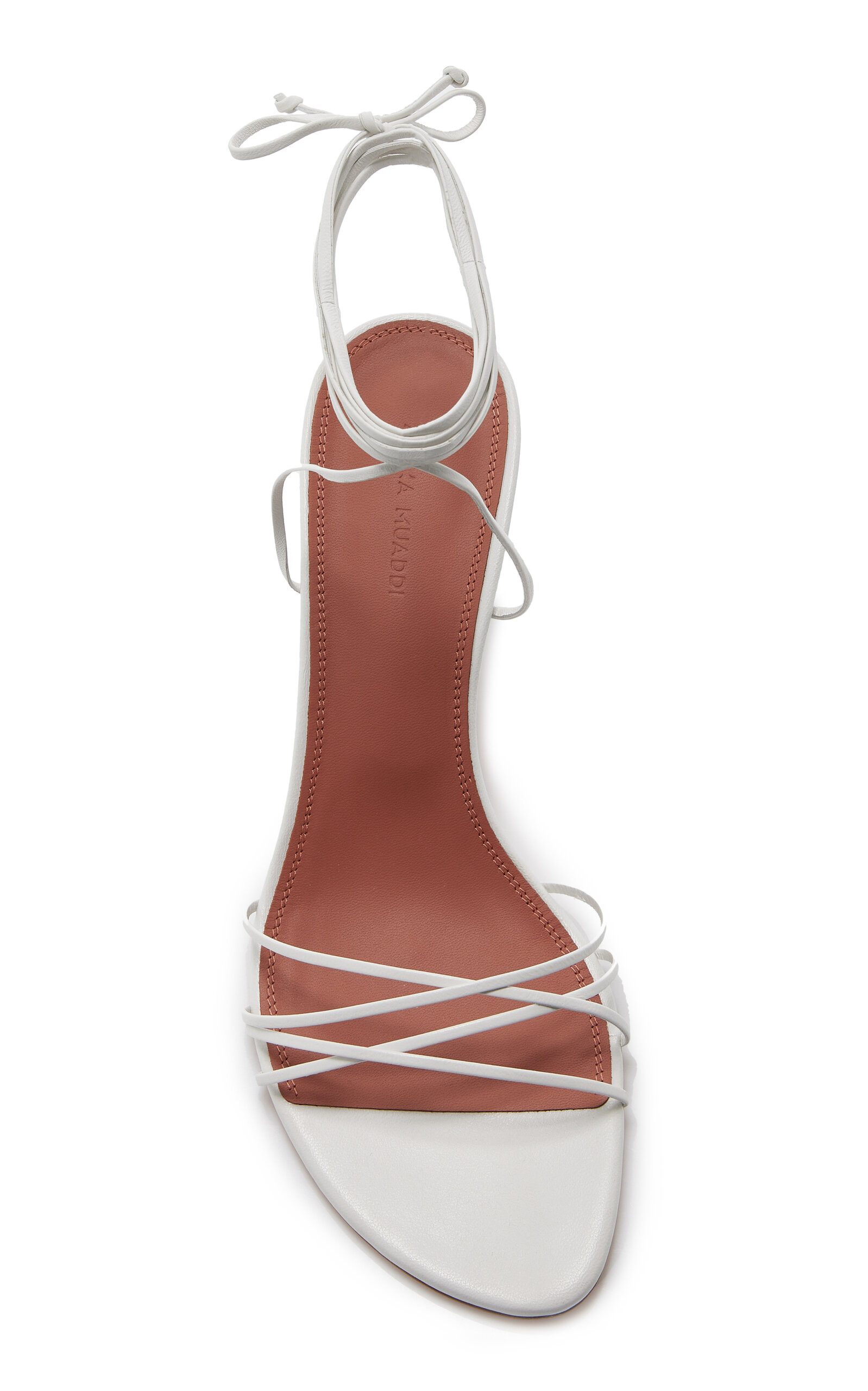 Lori Lace-Up Leather Sandals white - 3