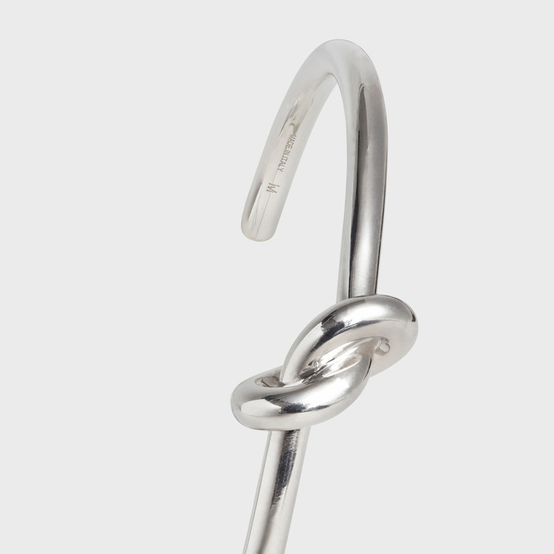 CELINE Knot extra-thin bracelet in brass with rhodium finish outlook