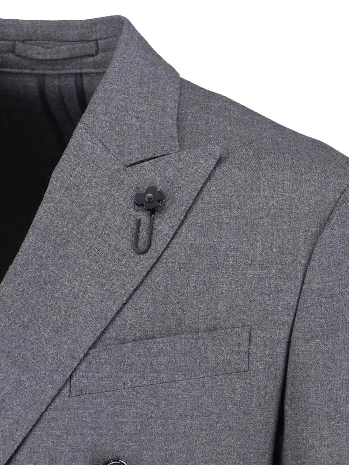 DOUBLE-BREASTED VIRGIN WOOL SUIT - 3