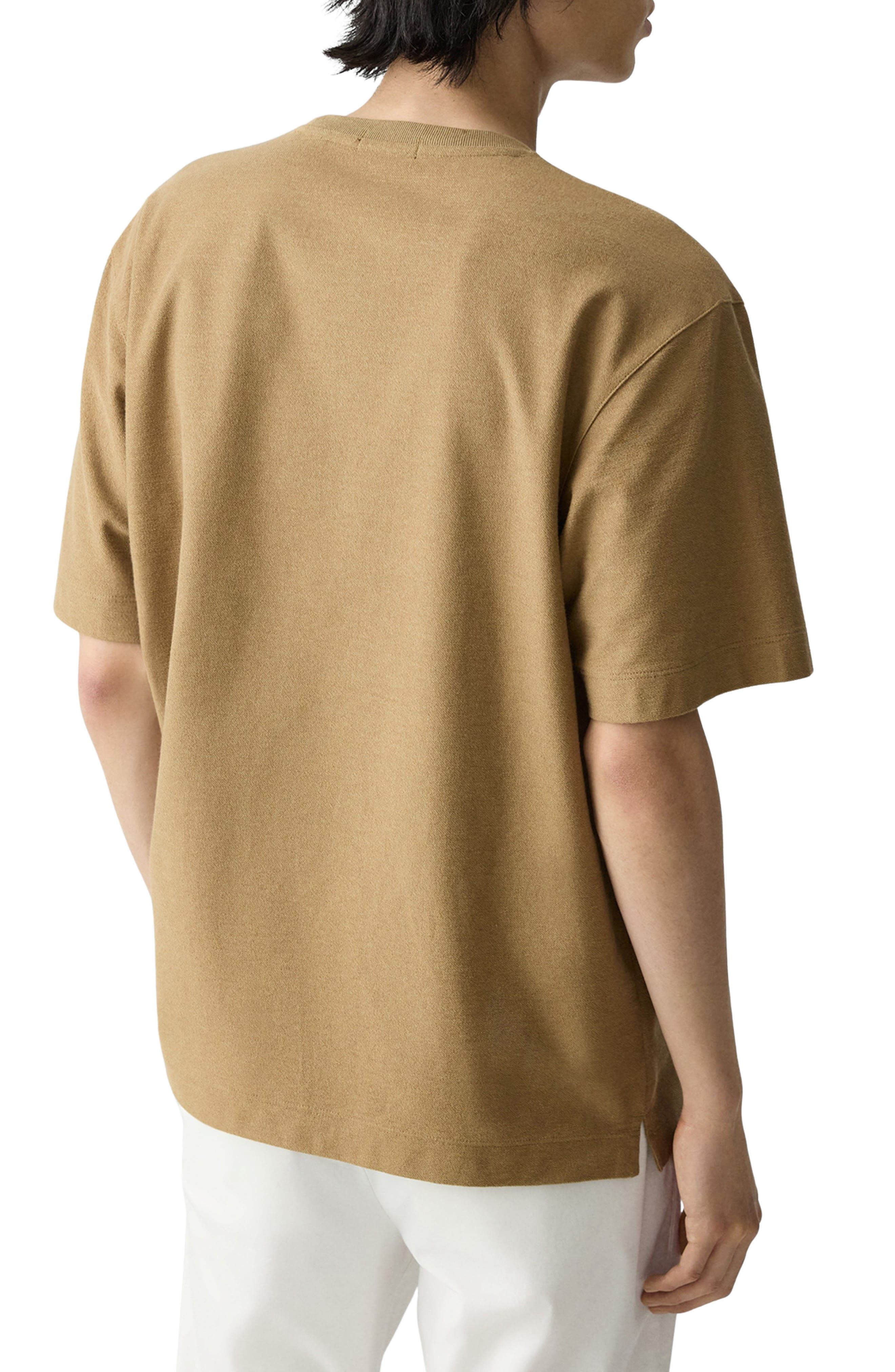 Theory Relaxed Cotton French Terry T-Shirt in Dark Chino at Nordstrom - 2