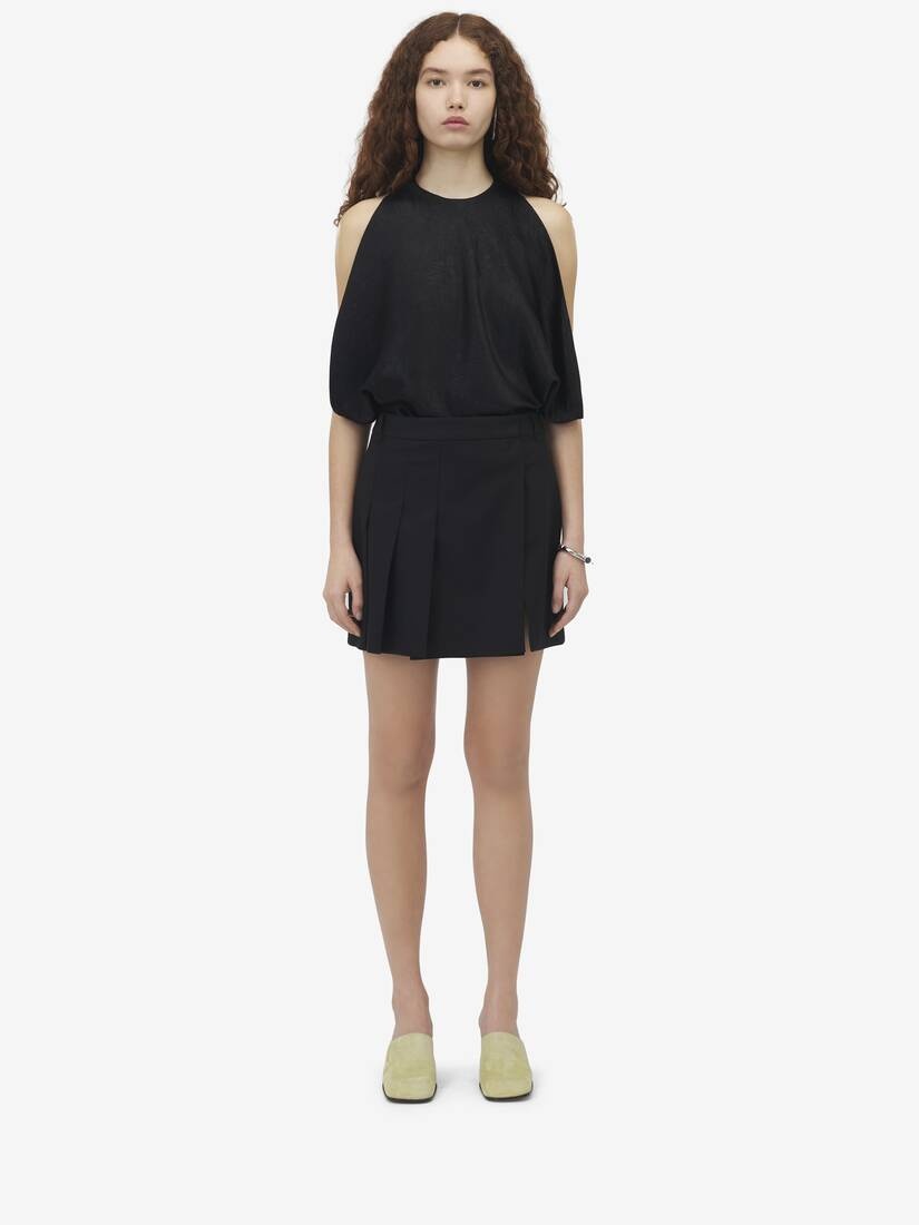 Pleated Mini Skirt - 2