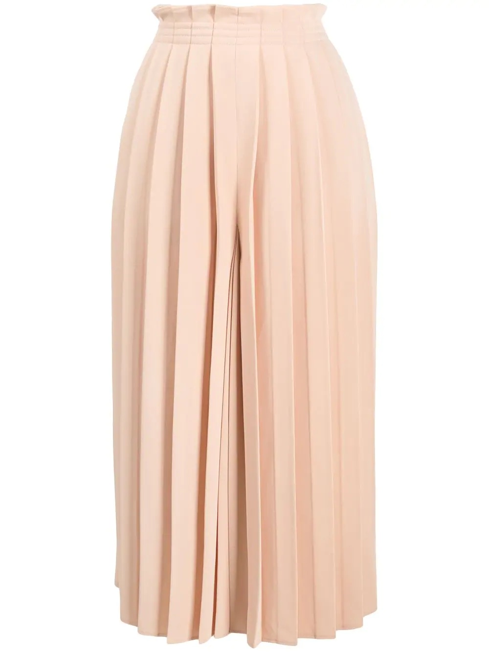 pleated wide-leg culottes - 1