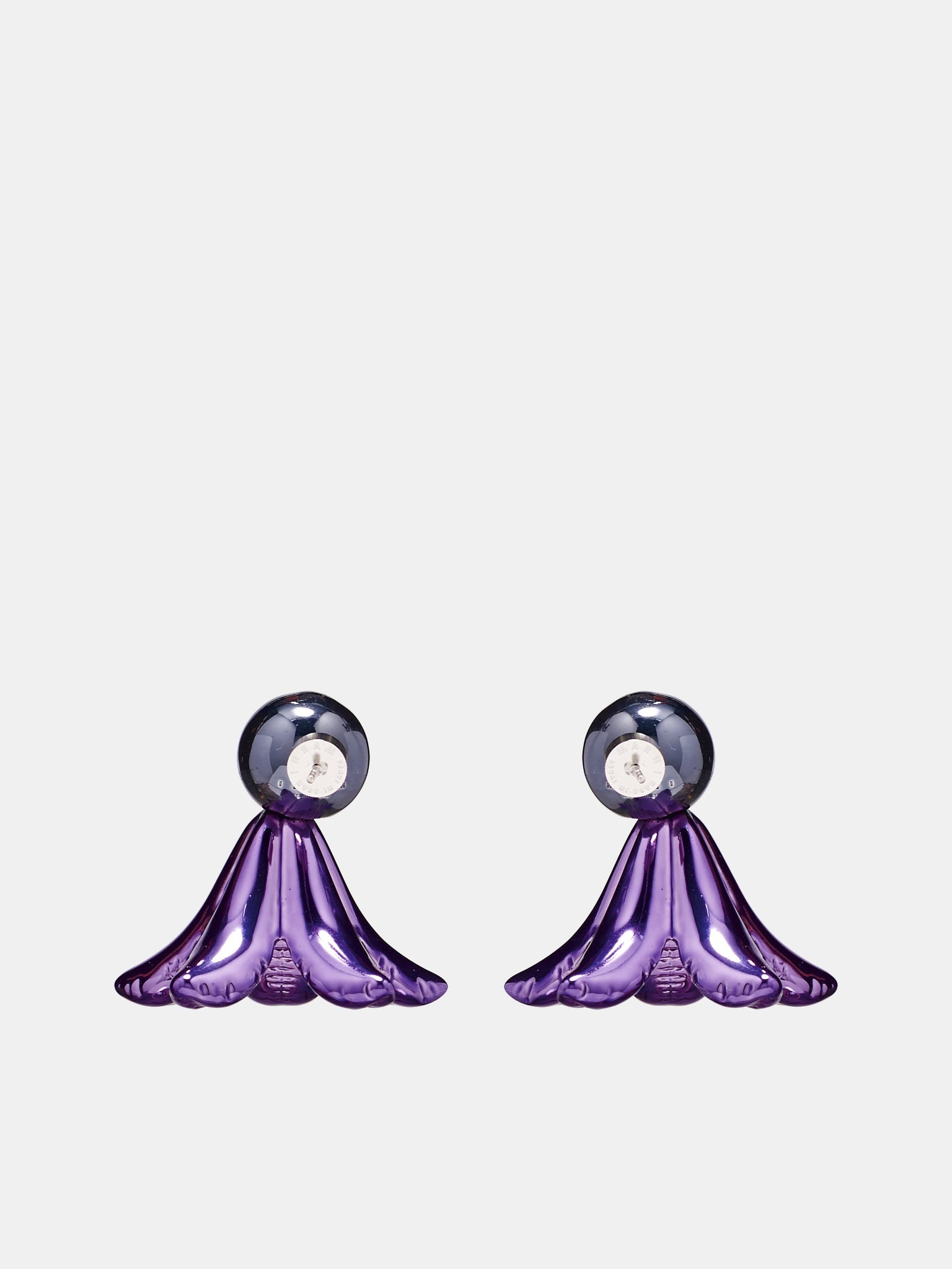 Dangling Puffy Flower Earrings - 2