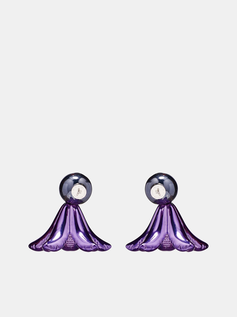 Marni Dangling Puffy Flower Earrings outlook