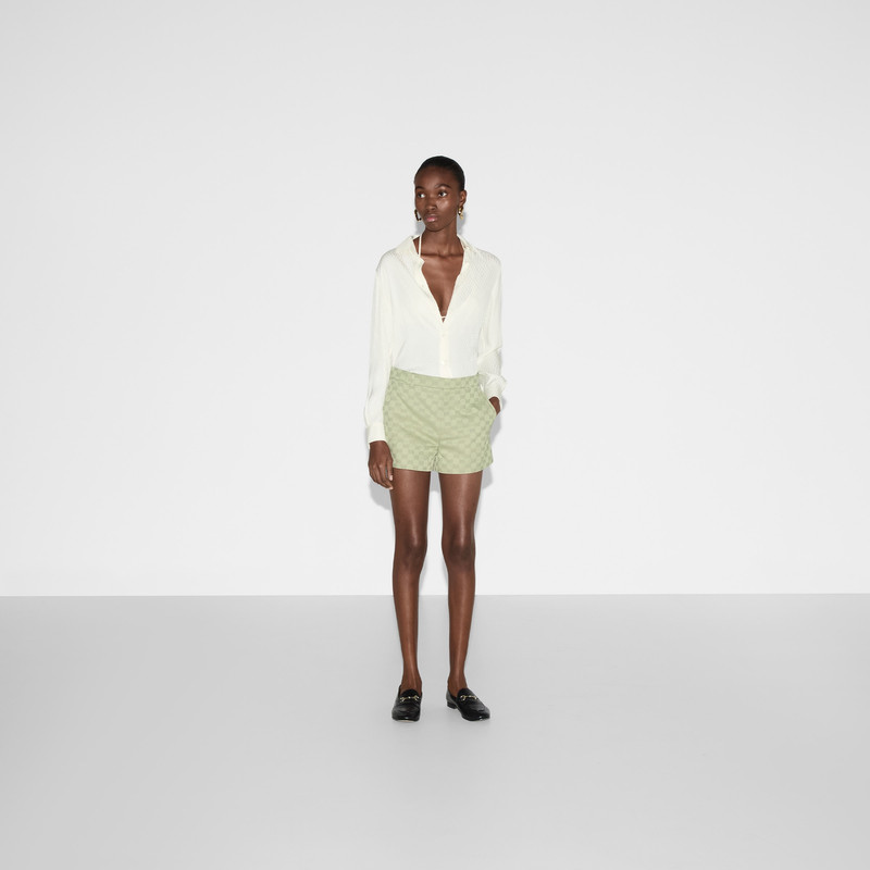 GUCCI Gucci silk jacquard shirt and bra set outlook