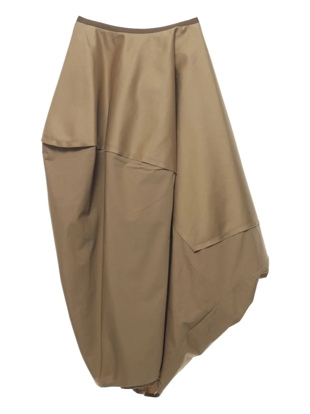 draped panelled midi skirt - 1