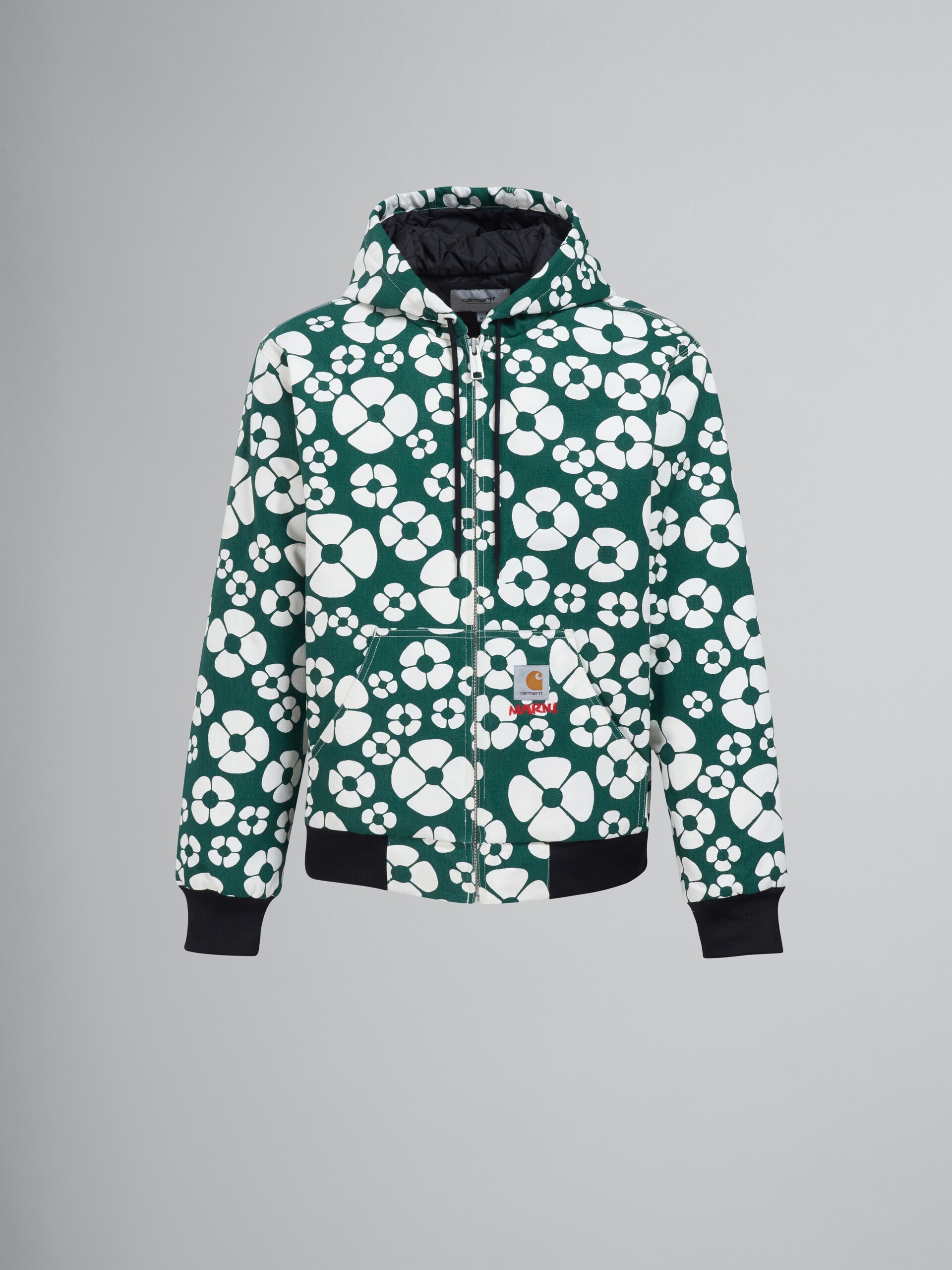 MARNI X CARHARTT WIP - GREEN HOODED JACKET - 1