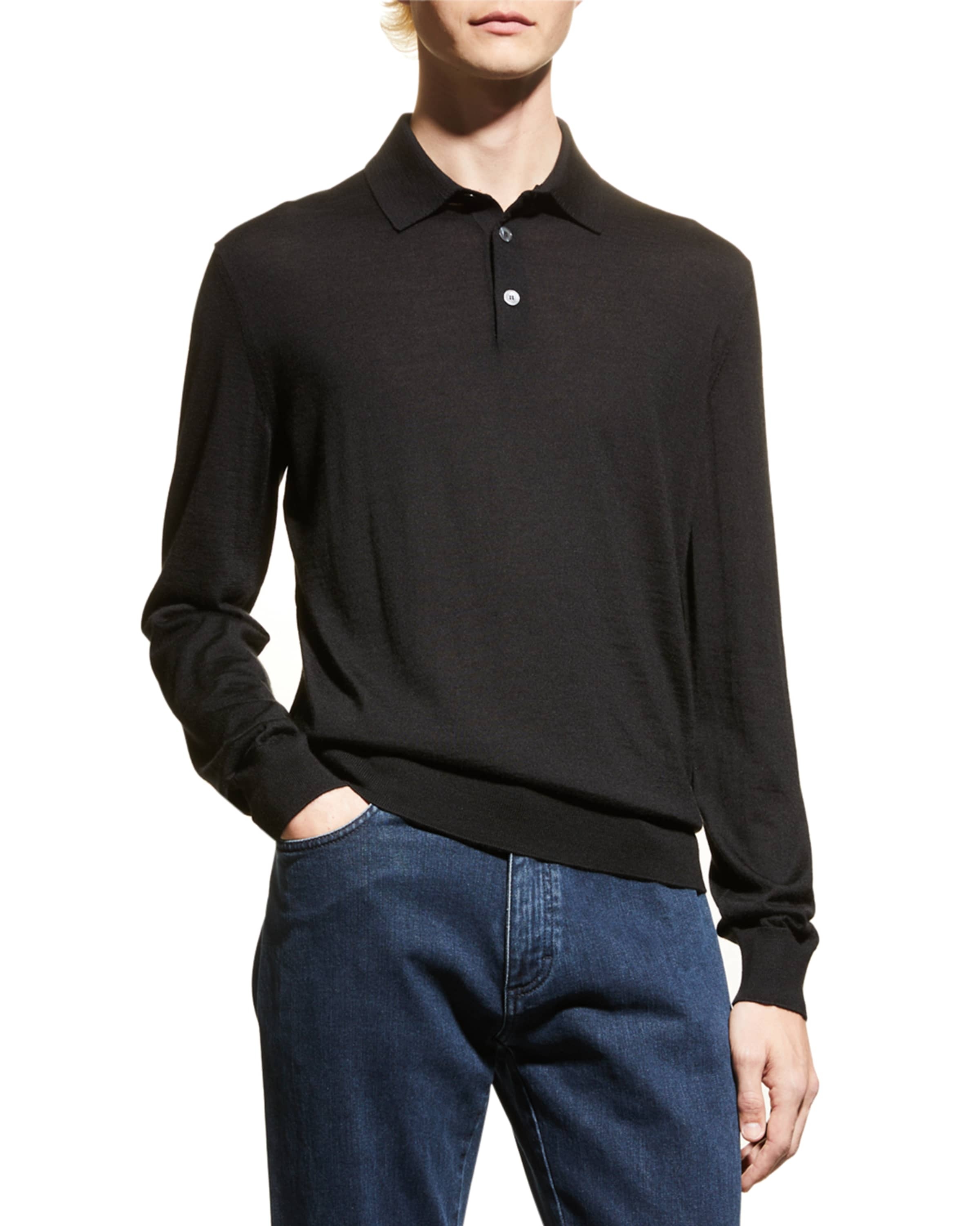 Men's Cashmere-Silk Polo Shirt - 2