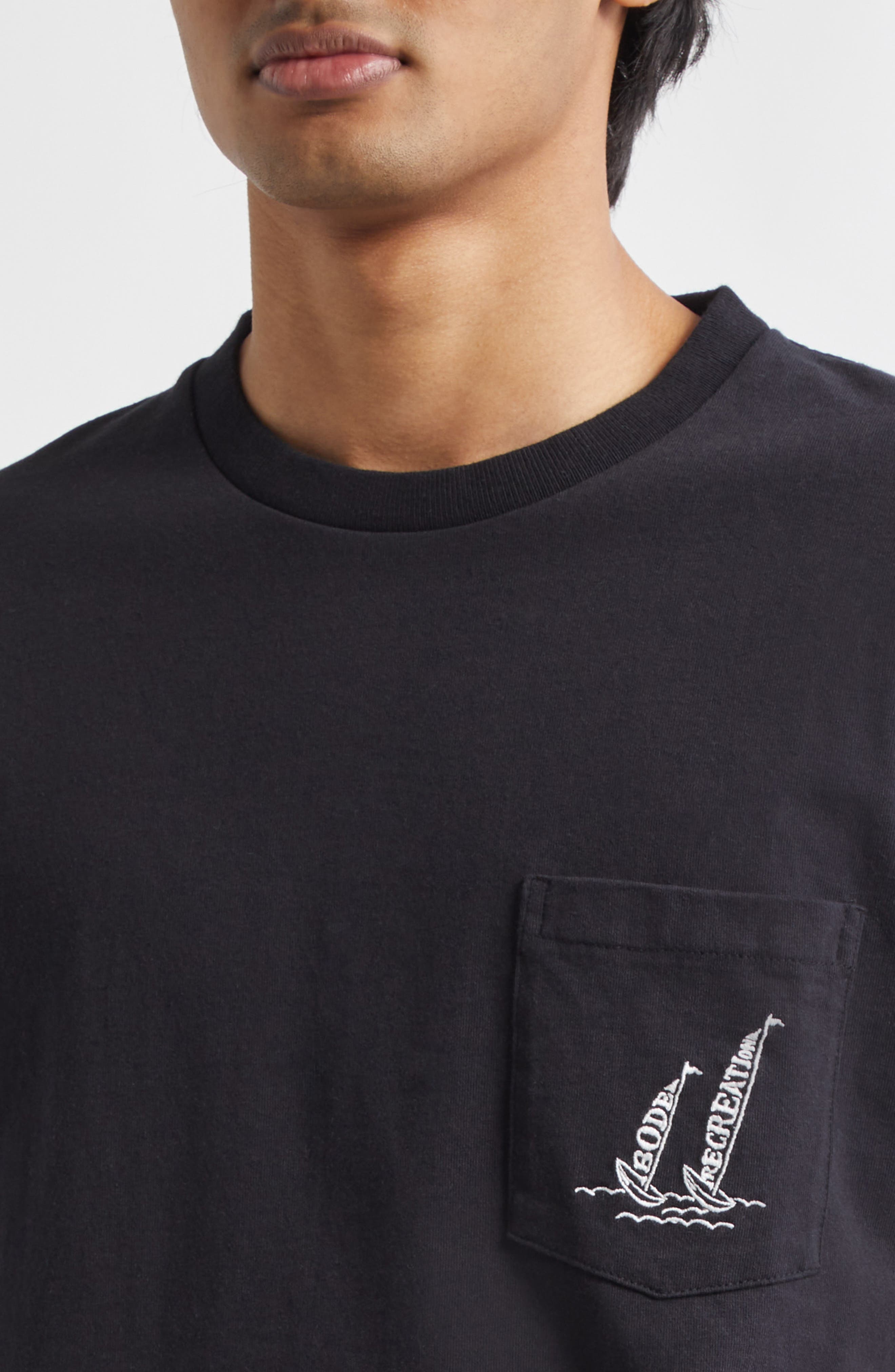 Bode Recreation Sails Pocket T-Shirt in Black at Nordstrom - 4