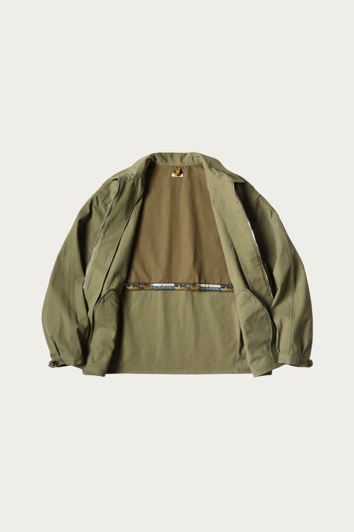 Water-Repellent Canvas ZIP-UP KAYAK PAW-PAW Blouson - Khaki - 2