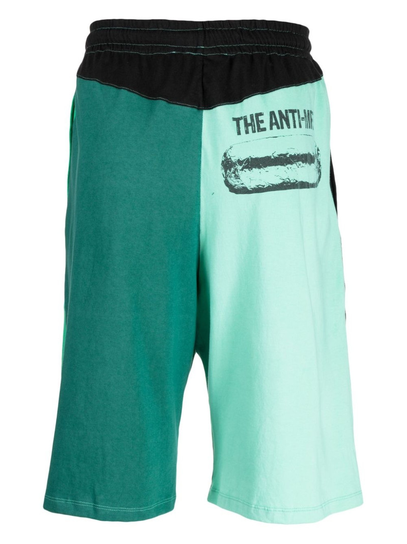 Marine Serre colour-block drawstring shorts outlook