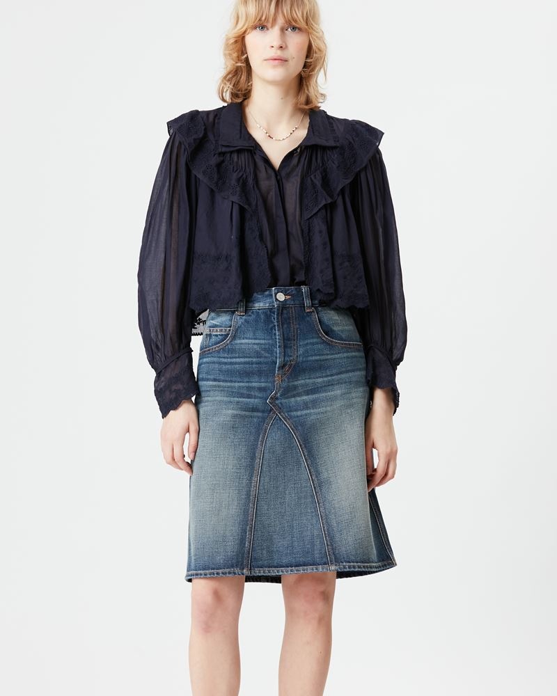 FIALI DENIM MIDI SKIRT - 4
