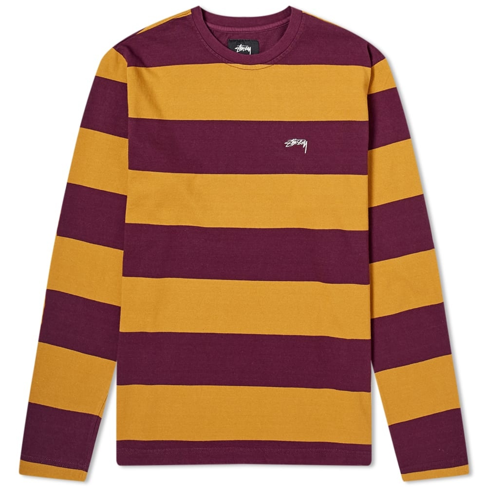 Stussy Long Sleeve Bold Stripe Crew Sweat - 1