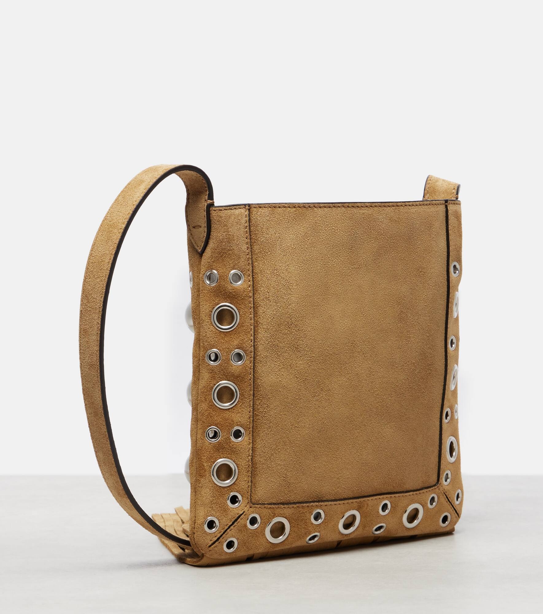 Nellcôte VLogo studded suede shoulder bag - 4