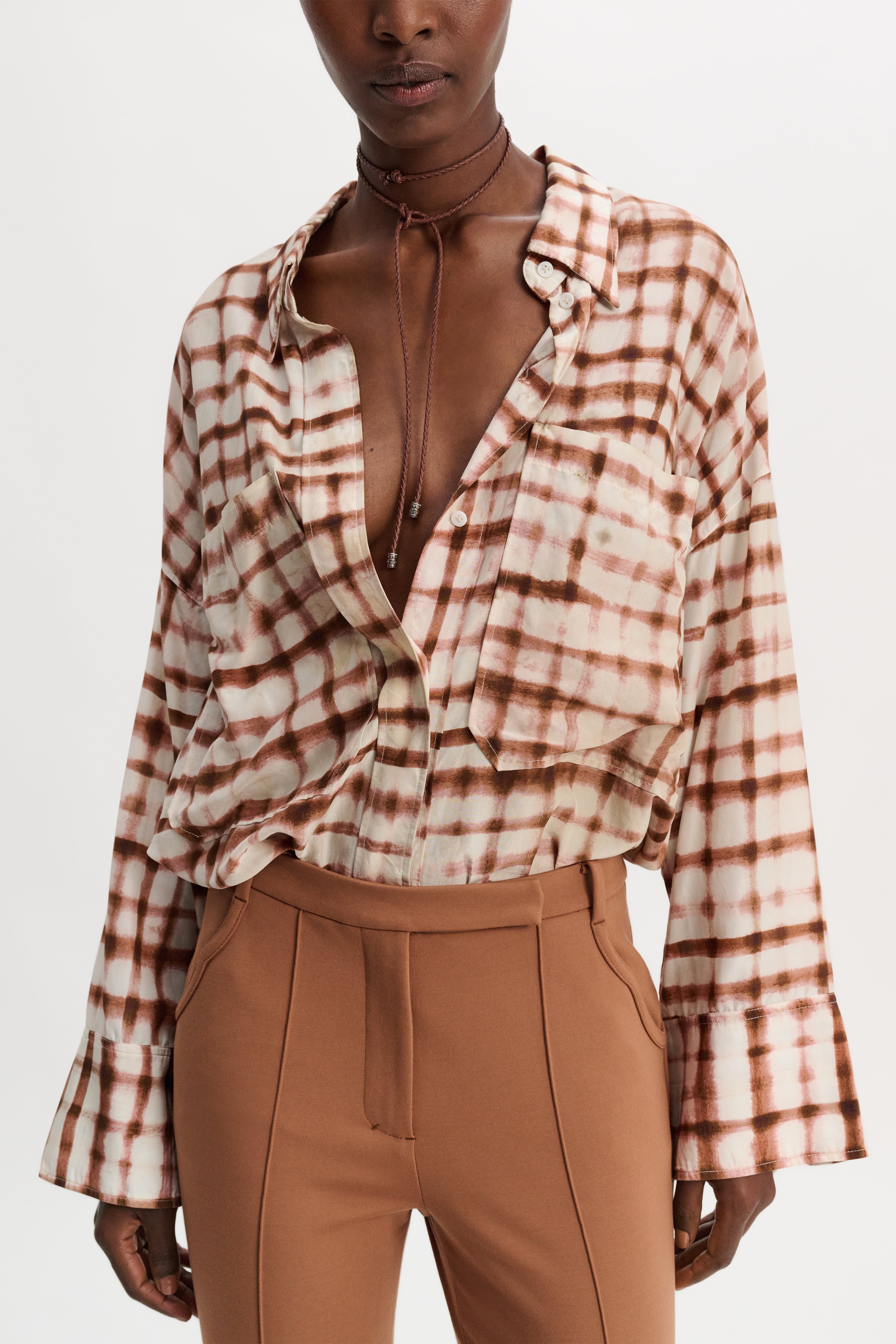 CHECKED STATEMENT blouse - 5